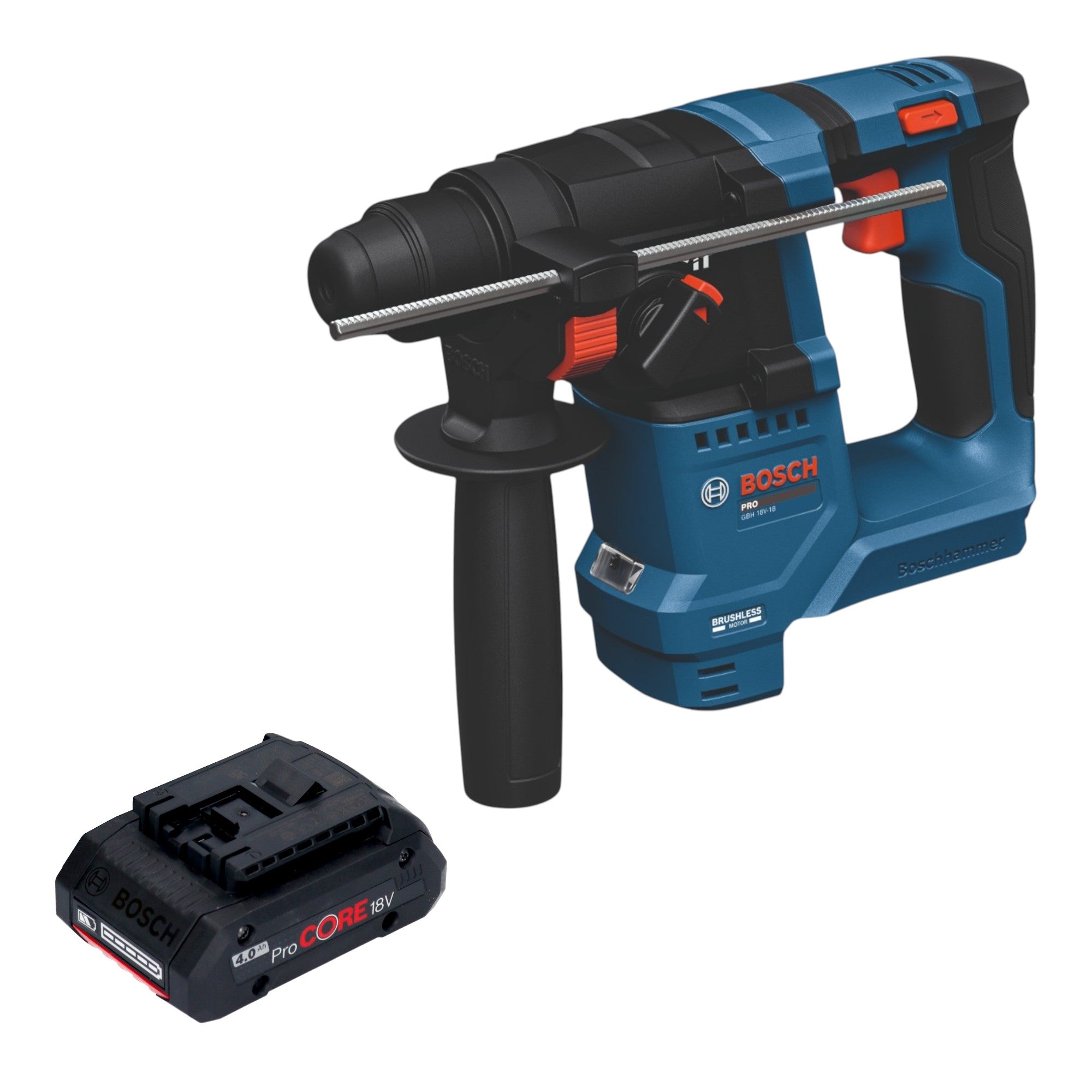Bosch GBH 18V 18 Professional Akku Bohrhammer 18 V 1 5 J SDS plus Brushless 1x ProCORE Akku 4 0 Ah ohne Ladegeraet 0 - toolbrothers