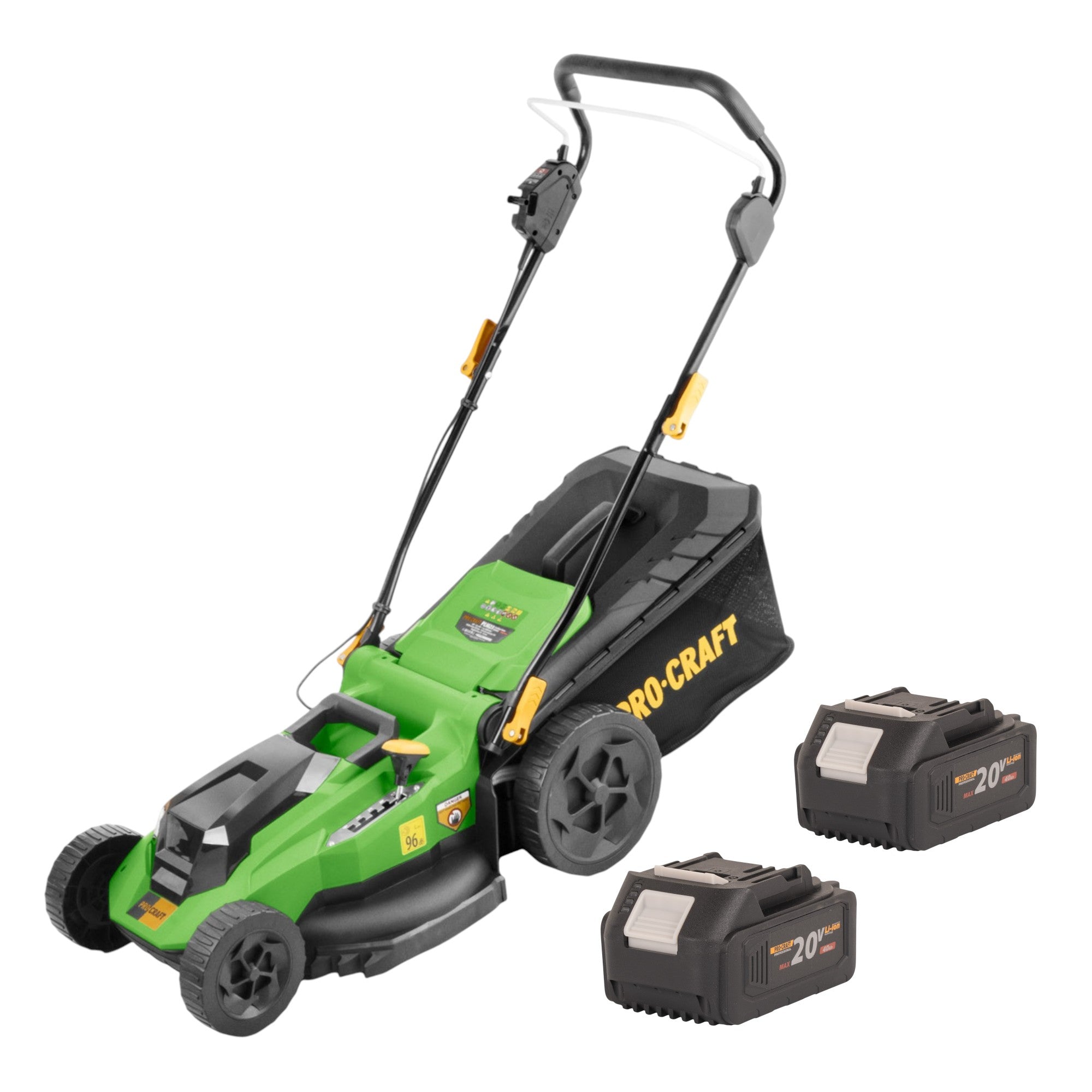 Procraft PLM23bb Akku Rasenmaeher 40 V 2x 20 V 430 mm Brushless 2x Akku 4 0 Ah ohne Ladegeraet 0 - toolbrothers