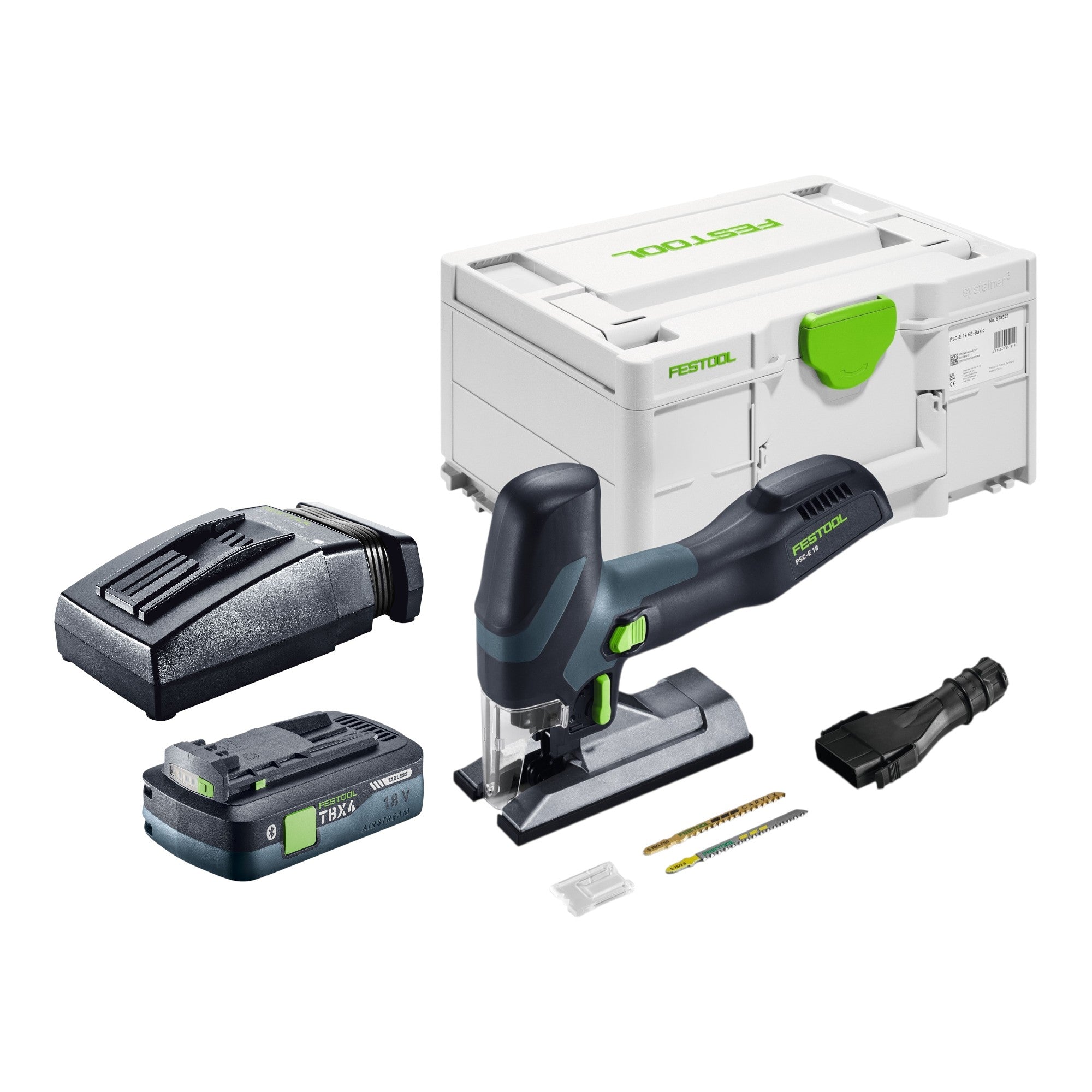 Festool PSC E 18 EB Basic Akku Pendelstichsaege 18 V 40 mm 1x Akku 4 0 Ah Ladegeraet Systainer 0 - toolbrothers
