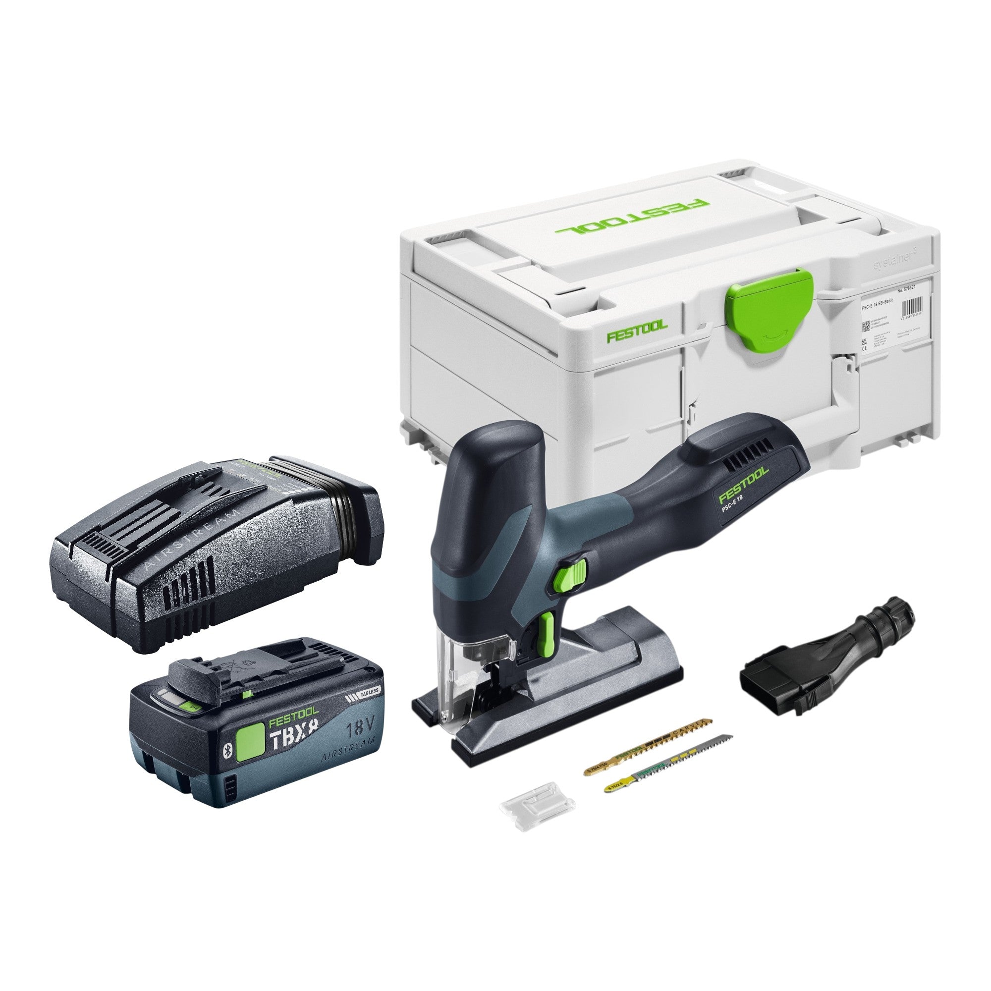 Festool PSC E 18 EB Basic Akku Pendelstichsaege 18 V 40 mm 1x Akku 8 0 Ah Ladegeraet Systainer 0 - toolbrothers