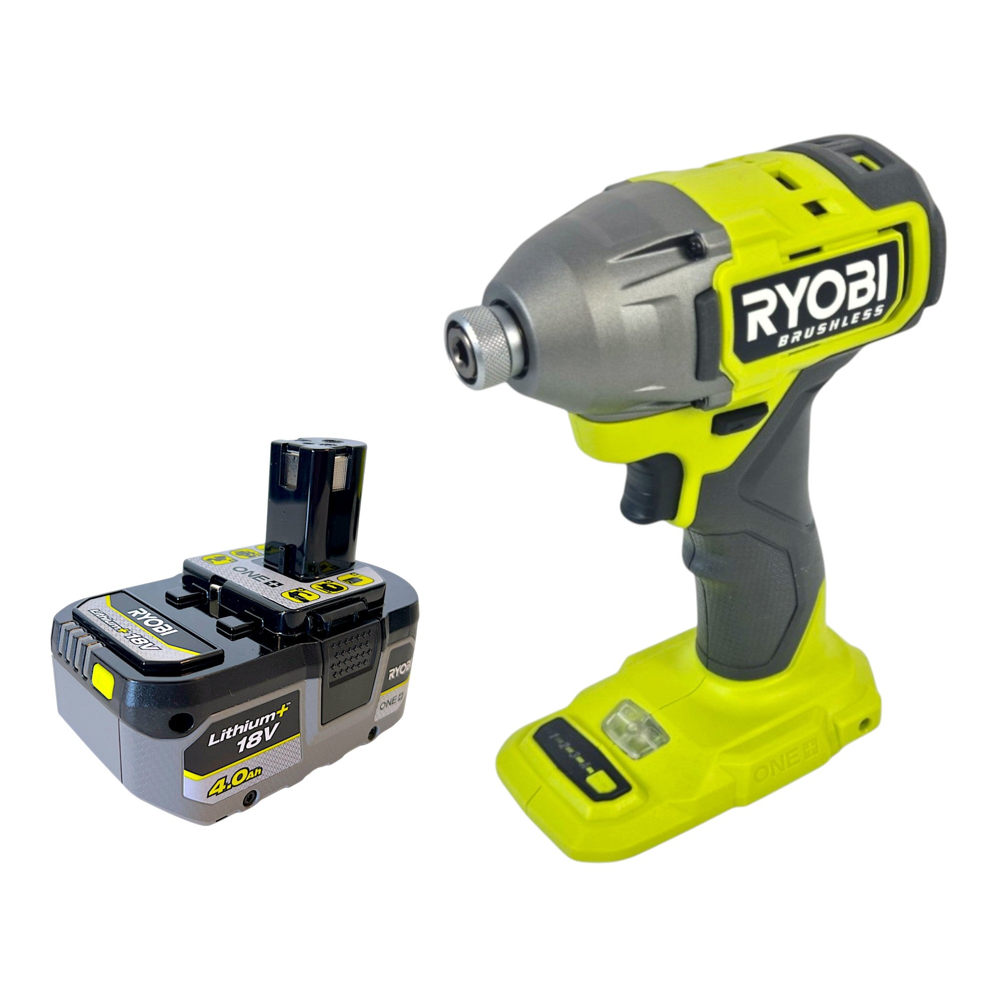 RYOBI RID18BL 0 Akku Schlagschrauber 18 V 300 Nm 1 4 Brushless 1x Akku 4 0 Ah ohne Ladegeraet 0 - toolbrothers