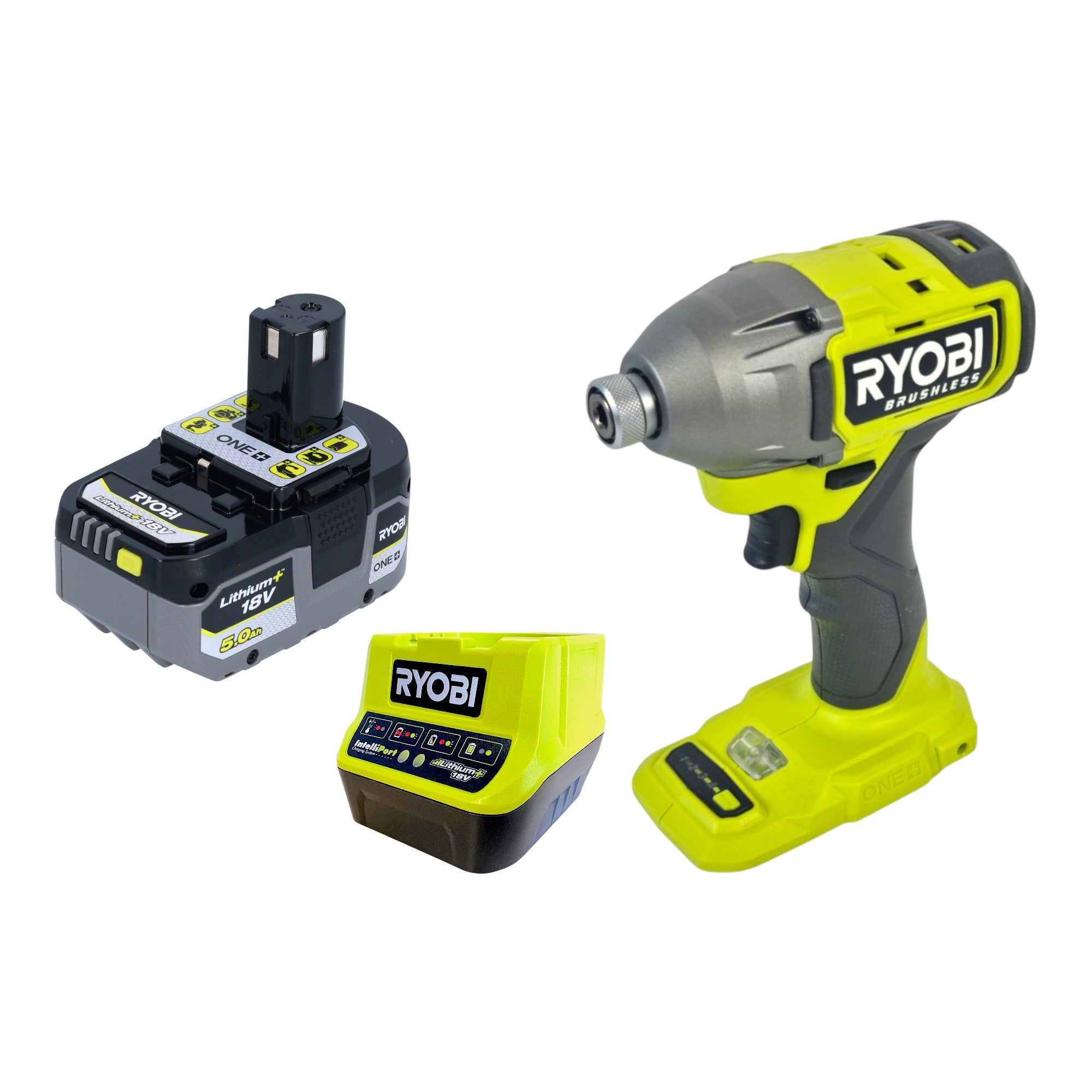 RYOBI RID18BL 0 Akku Schlagschrauber 18 V 300 Nm 1 4 Brushless 1x Akku 5 0 Ah Ladegeraet 0 - toolbrothers