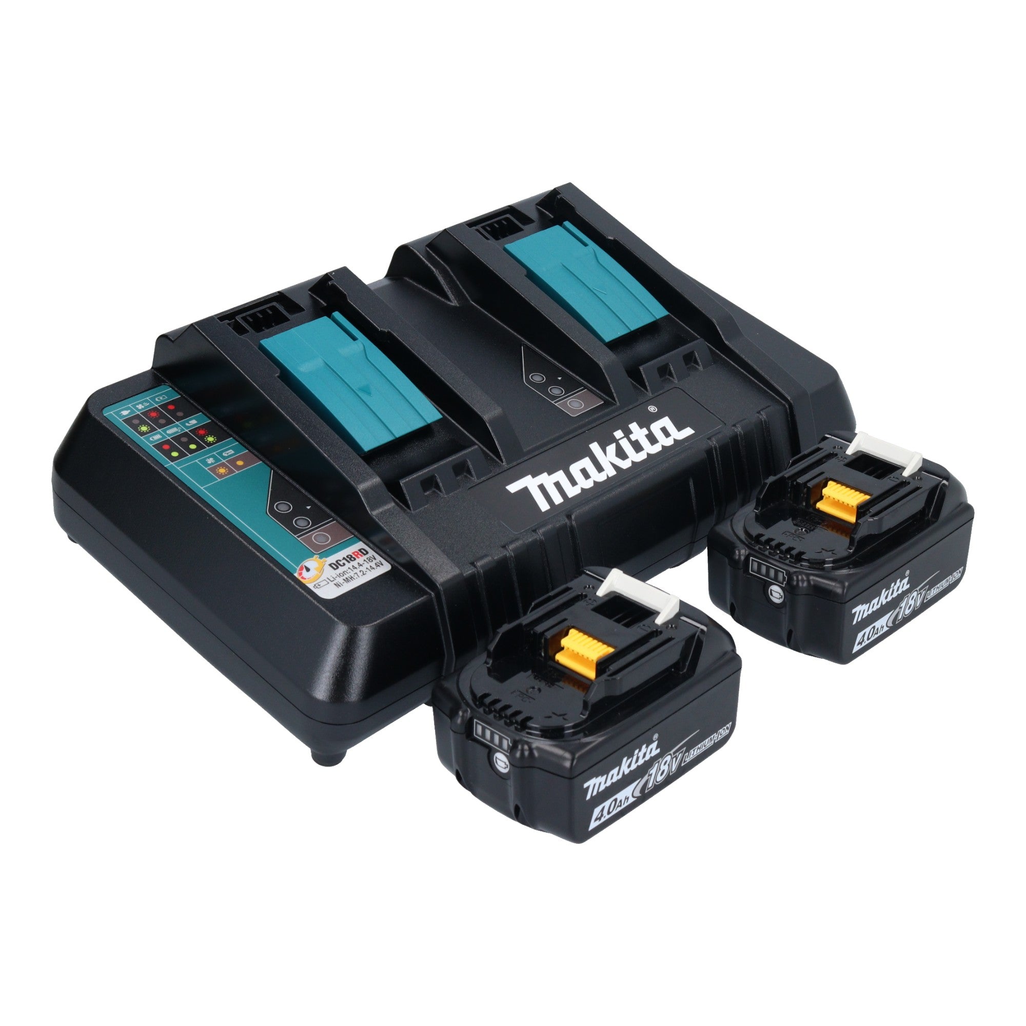 Makita DLM 466 PM2 Akku Rasenmaeher 36 V 2x 18 V 46 cm Brushless 2x Akku 4 0 Ah Ladegeraet 3 - toolbrothers