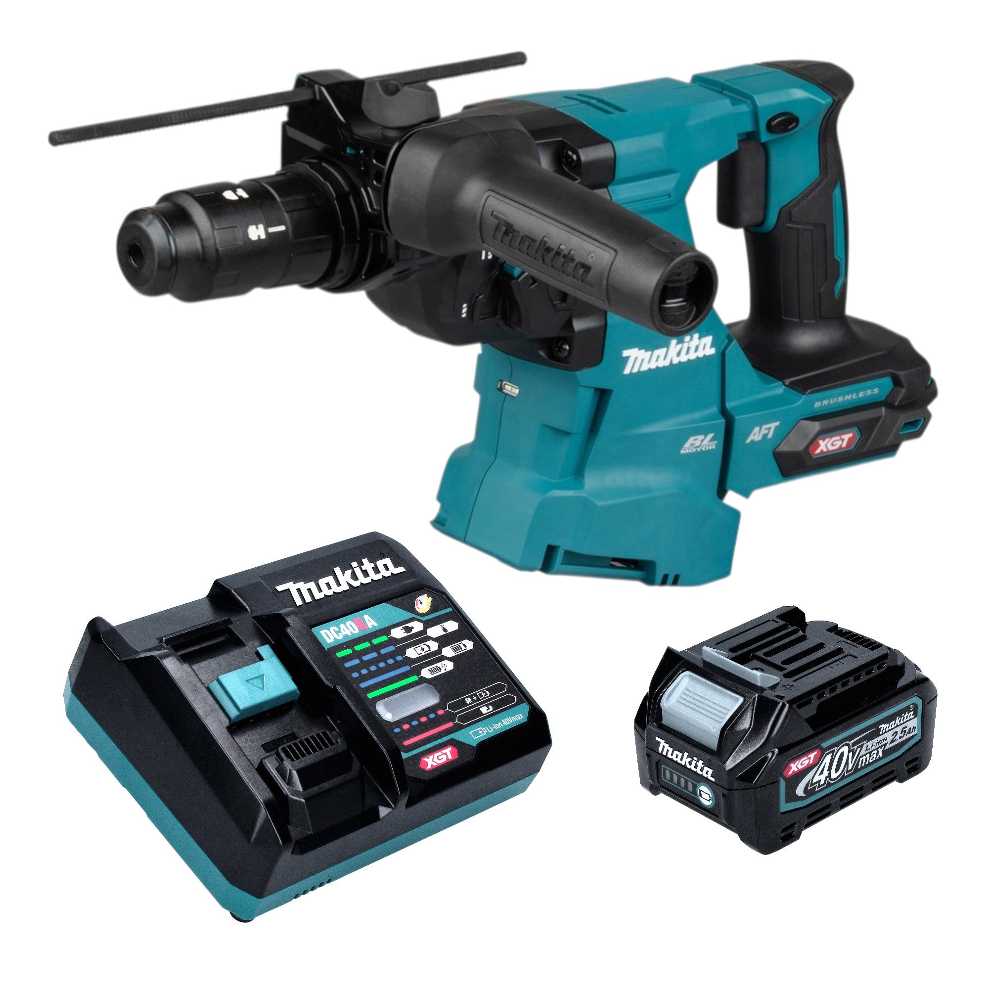 Makita HR 012 GD101 Akku Kombihammer 40 V max 3 3 J SDS plus Brushless 1x Akku 2 5 Ah Ladegeraet 0 - toolbrothers