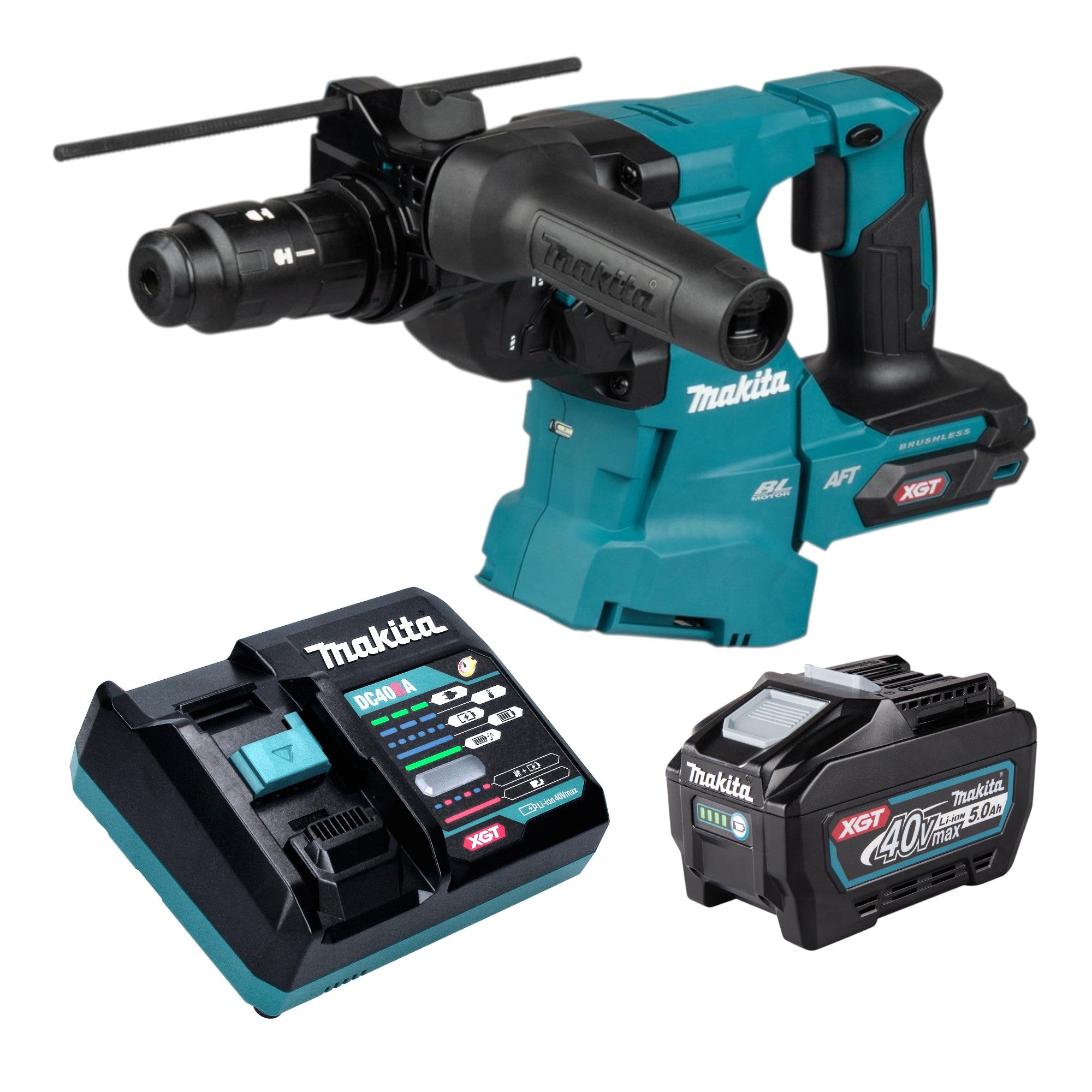 Makita HR 012 GT101 Akku Kombihammer 40 V max 3 3 J SDS plus Brushless 1x Akku 5 0 Ah Ladegeraet 0 - toolbrothers