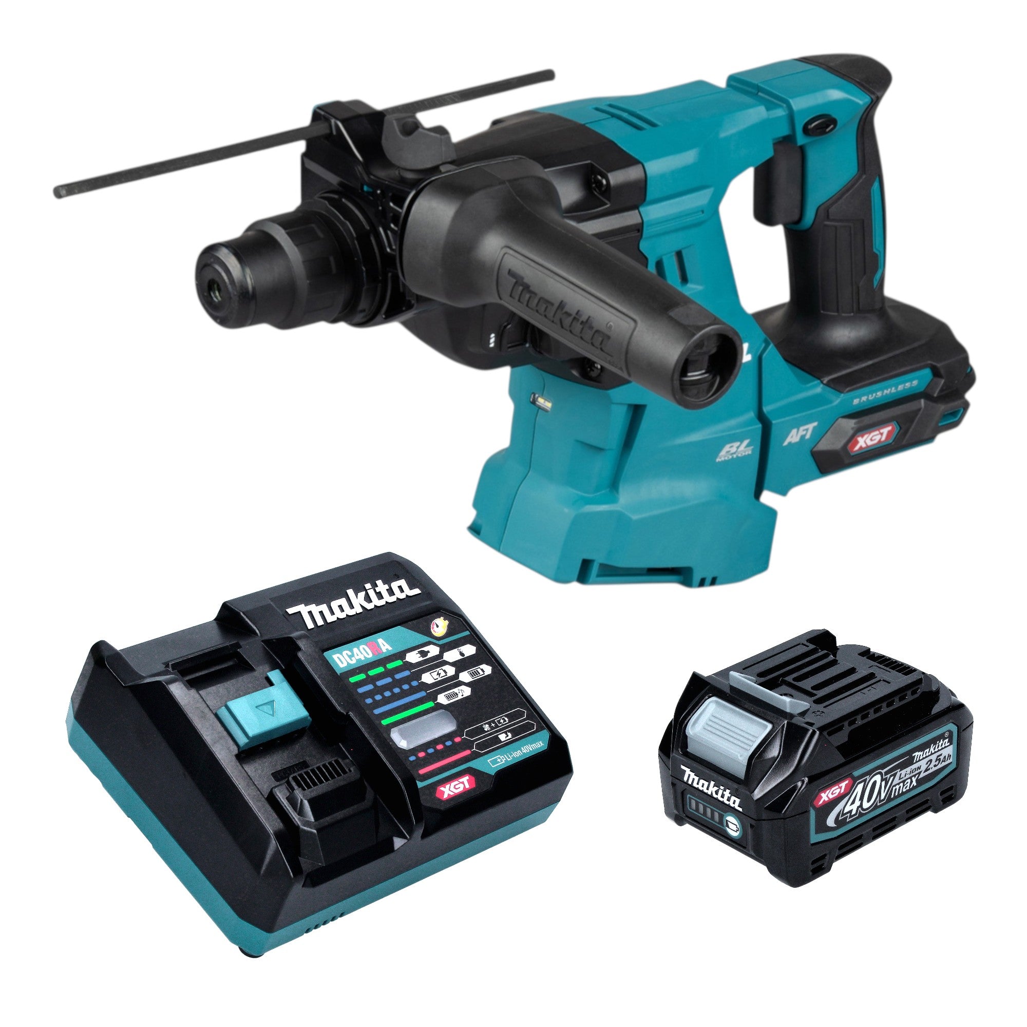 Makita HR 011 GD101 Akku Kombihammer 40 V max 3 3 J SDS plus Brushless 1x Akku 2 5 Ah Ladegeraet 0 - toolbrothers