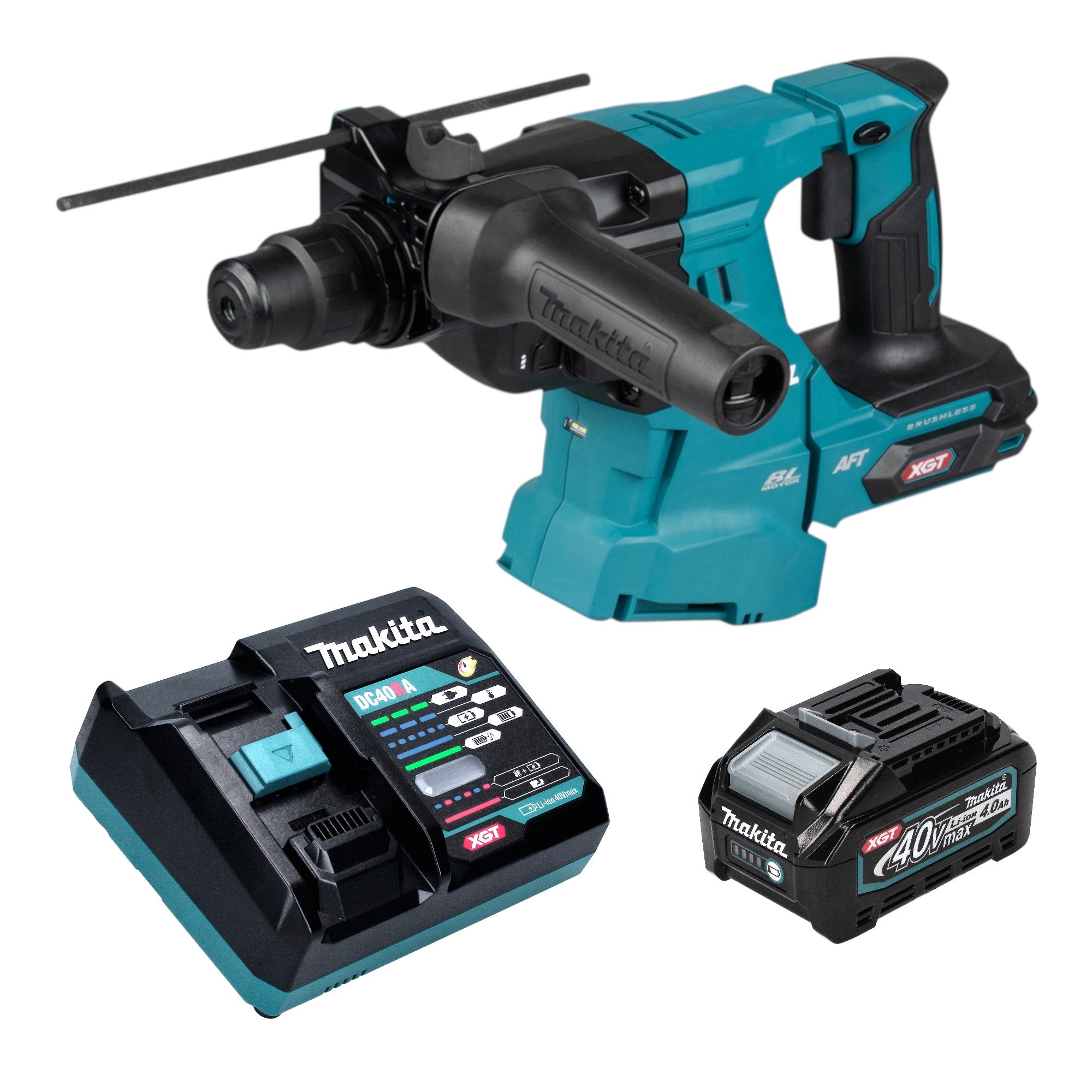 Makita HR 011 GM101 Akku Kombihammer 40 V max 3 3 J SDS plus Brushless 1x Akku 4 0 Ah Ladegeraet 0 - toolbrothers