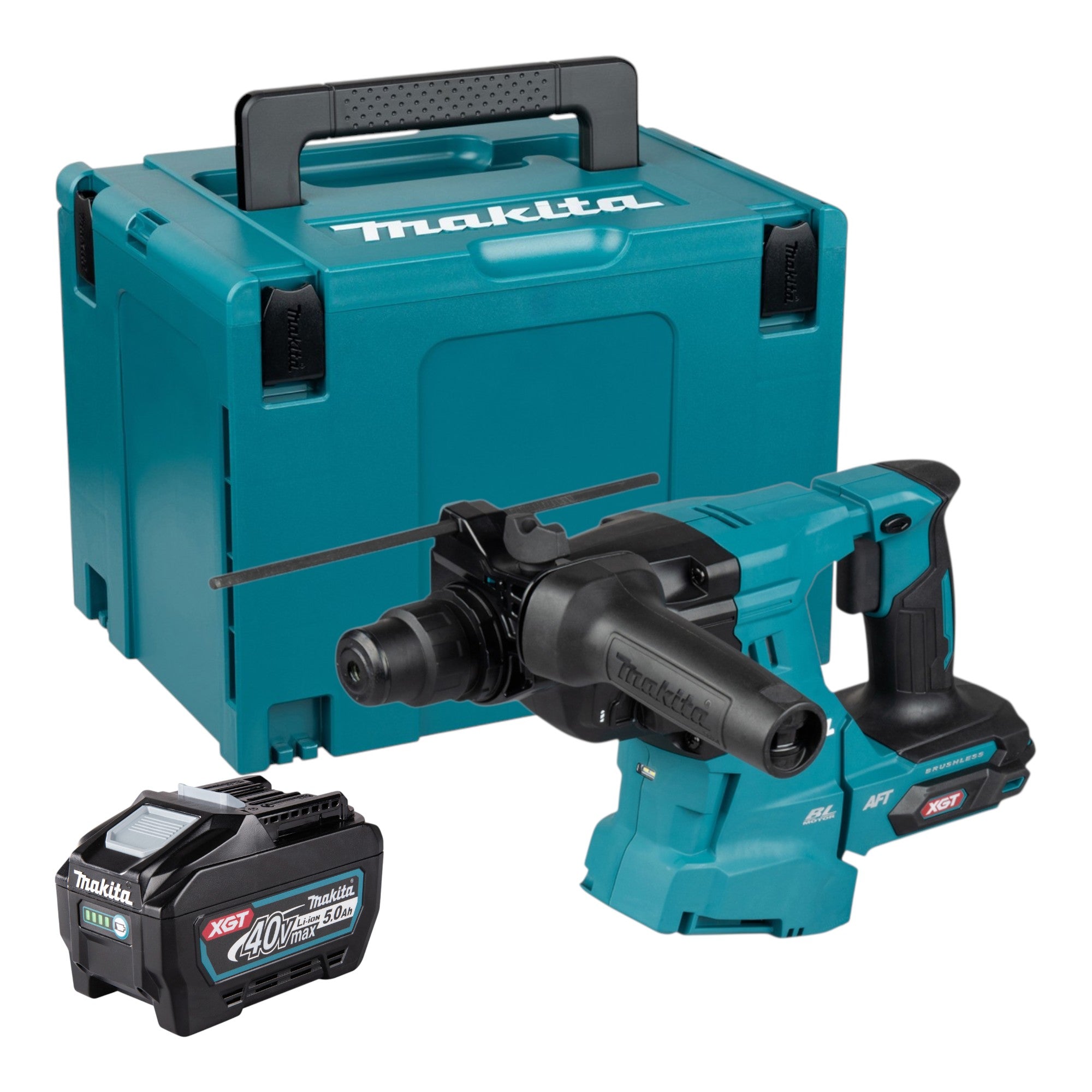 Makita HR 011 GT101 Akku Kombihammer 40 V max 3 3 J SDS plus Brushless 1x Akku 5 0 Ah Makpac ohne Ladegeraet 0 - toolbrothers