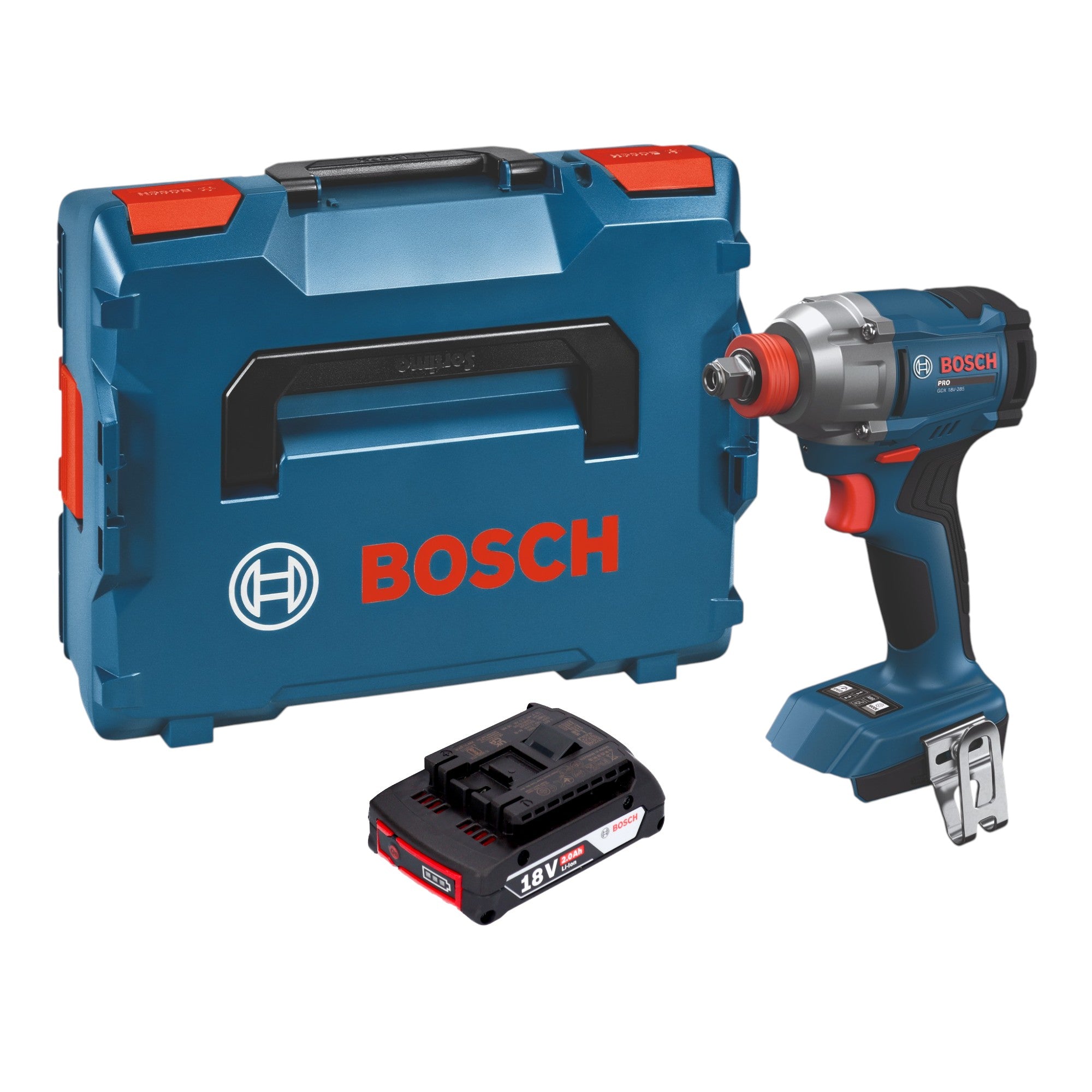 Bosch GDX 18V 285 Professional Akku Drehschlagschrauber 18 V 285 Nm 1x Akku 2 0 Ah L Boxx ohne Ladegeraet 0 - toolbrothers