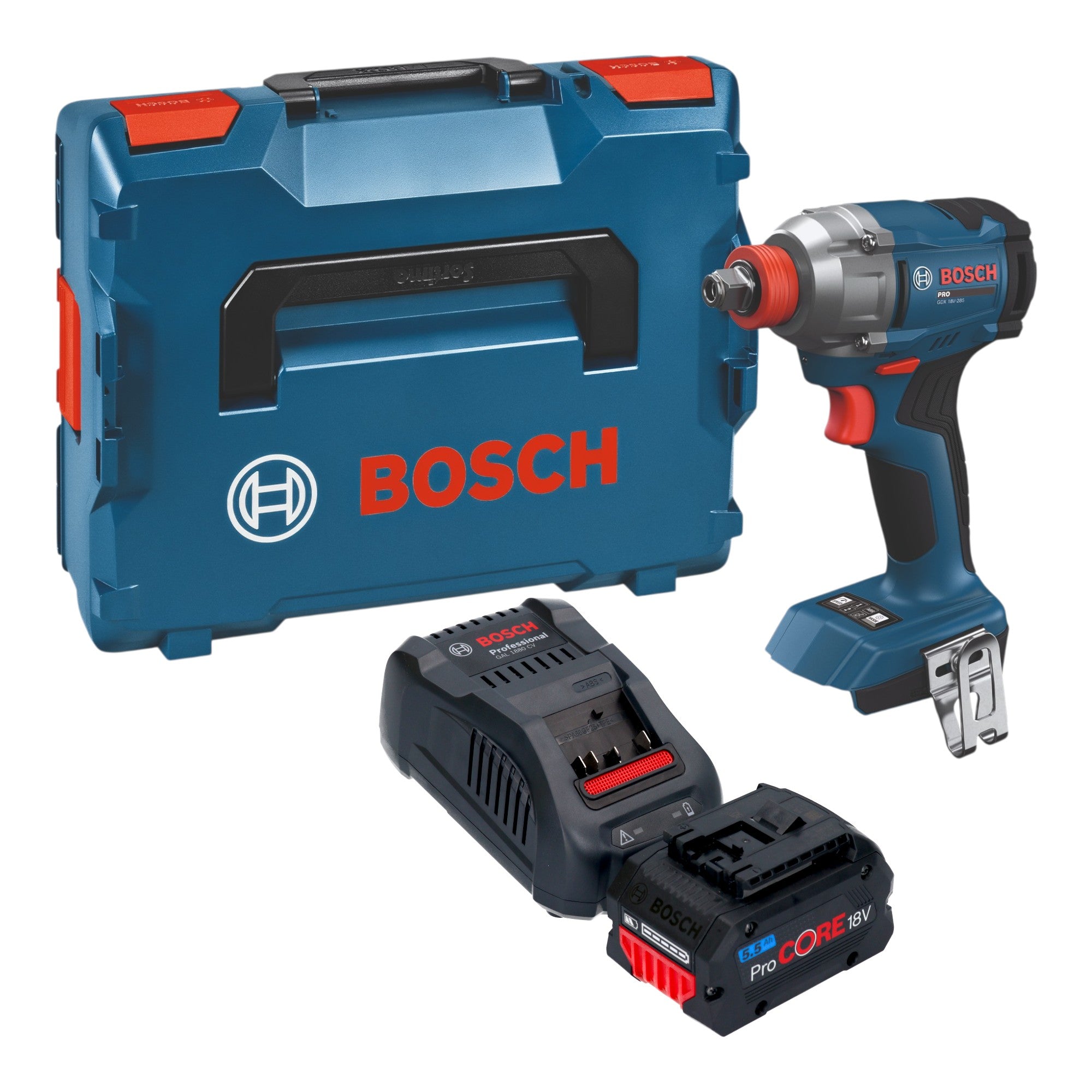 Bosch GDX 18V 285 Professional Akku Drehschlagschrauber 18 V 285 Nm 1x ProCORE Akku 5 5 Ah Ladegeraet L Boxx 0 - toolbrothers