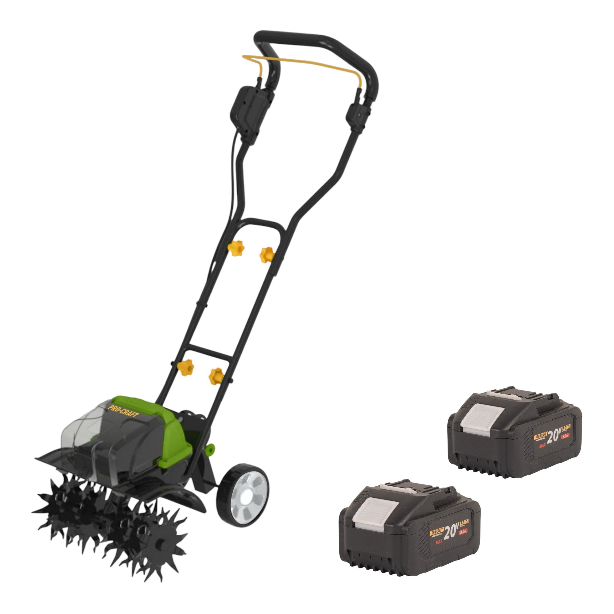 Procraft CT20 2bb Akku Kultivator 40 V 2x 20 V 360 mm Brushless 2x Akku 8 0 Ah ohne Ladegeraet 0 - toolbrothers