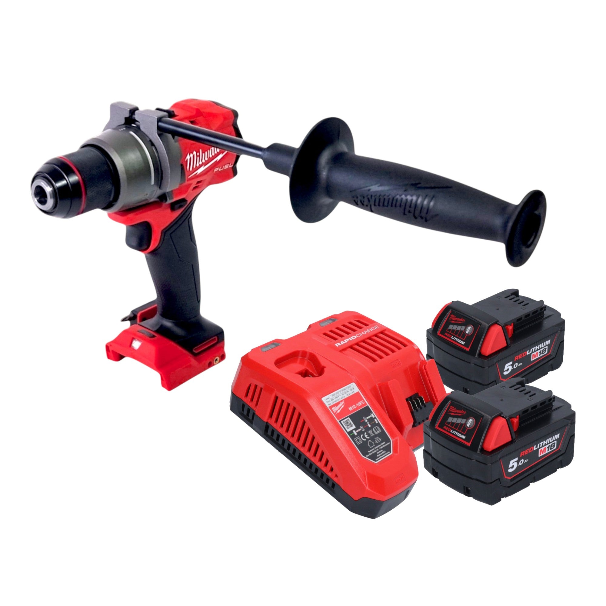 Milwaukee M18 FDD3 502 Akku Bohrschrauber 18 V 158 Nm Brushless 2x Akku 5 0 Ah Ladegeraet 0 - toolbrothers