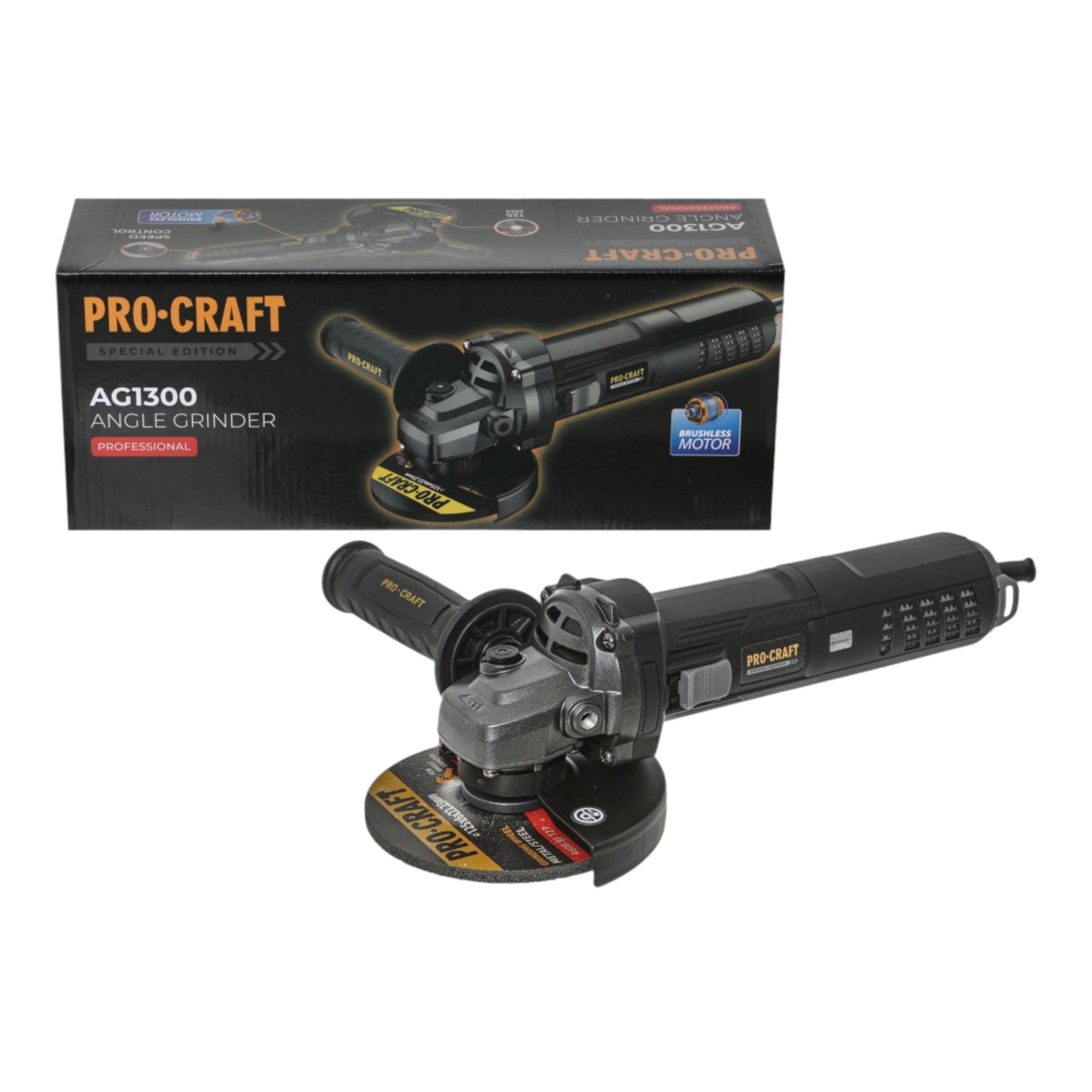 Procraft AG1300 Winkelschleifer 1300 Watt 125 mm Black Edition 0 - toolbrothers