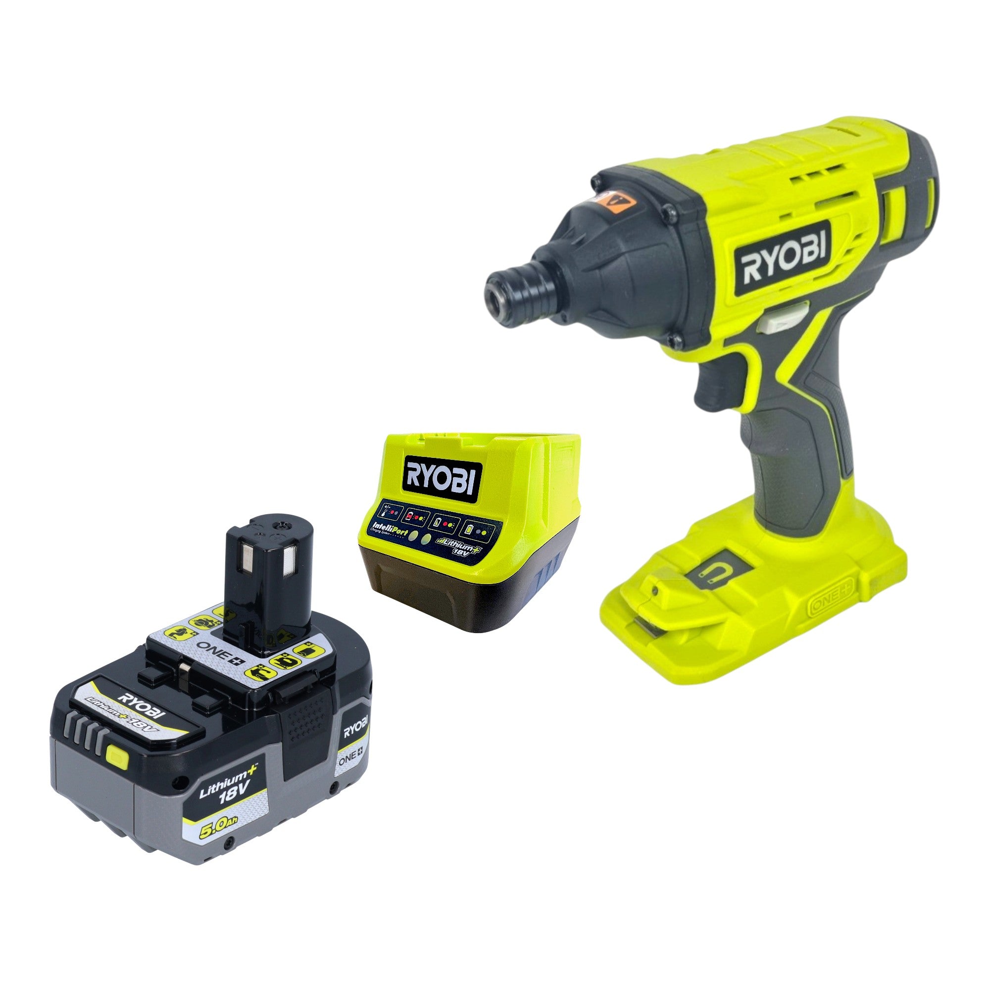 RYOBI R18ID2 0 Akku Schlagschrauber 18 V 200 Nm 1 4 1x Akku 5 0 Ah Ladegeraet 0 - toolbrothers