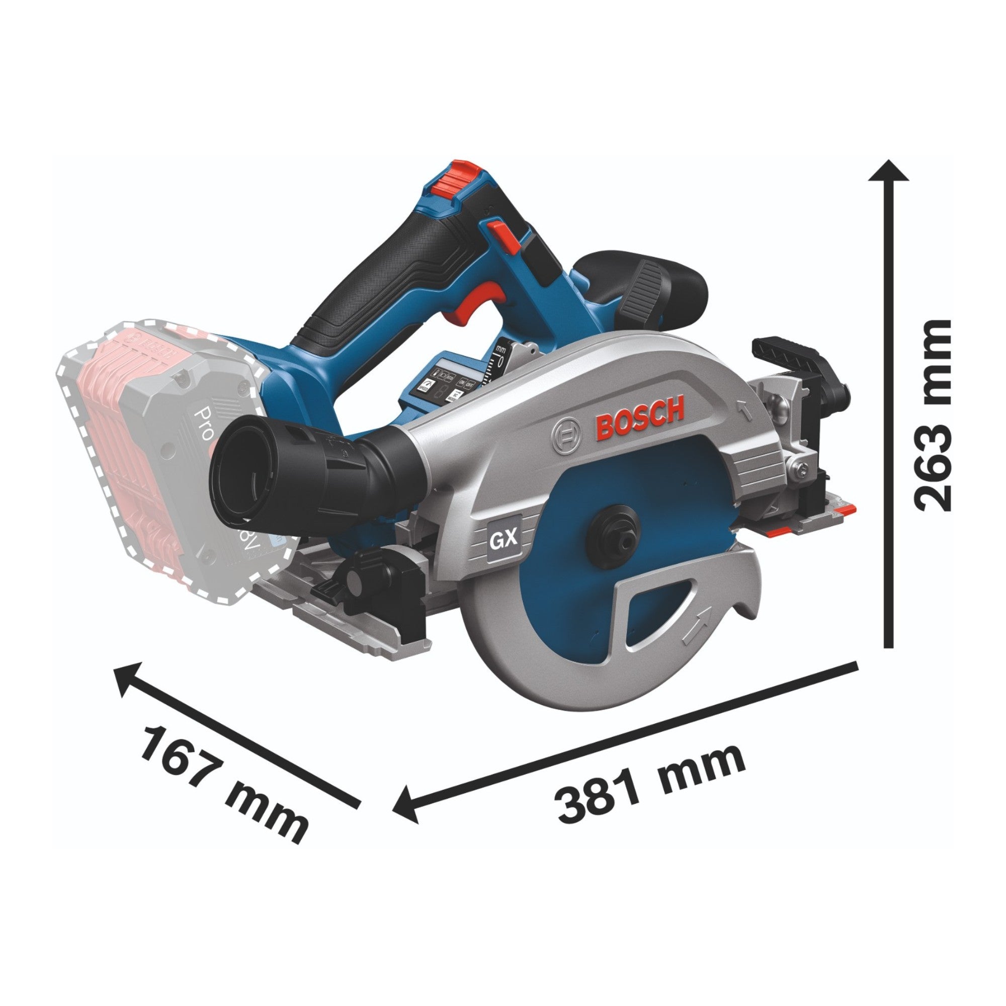 Bosch GKS 18V 57 2 GX Professional Akku Kreissaege 18 V 165 mm Brushless 2x ProCORE Akku 8 0 Ah Ladegeraet L Boxx 4 - toolbrothers