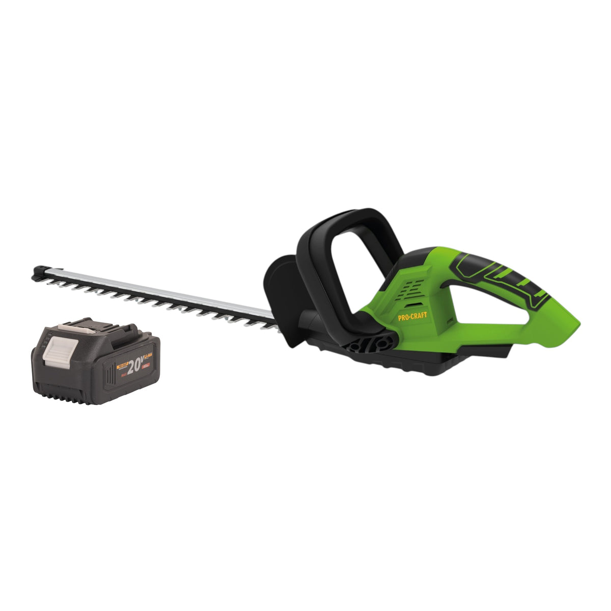 Procraft PZA24bb cortasetos a batería 20 V 510 mm sin escobillas + 1 batería de 4,0 Ah - sin cargador
