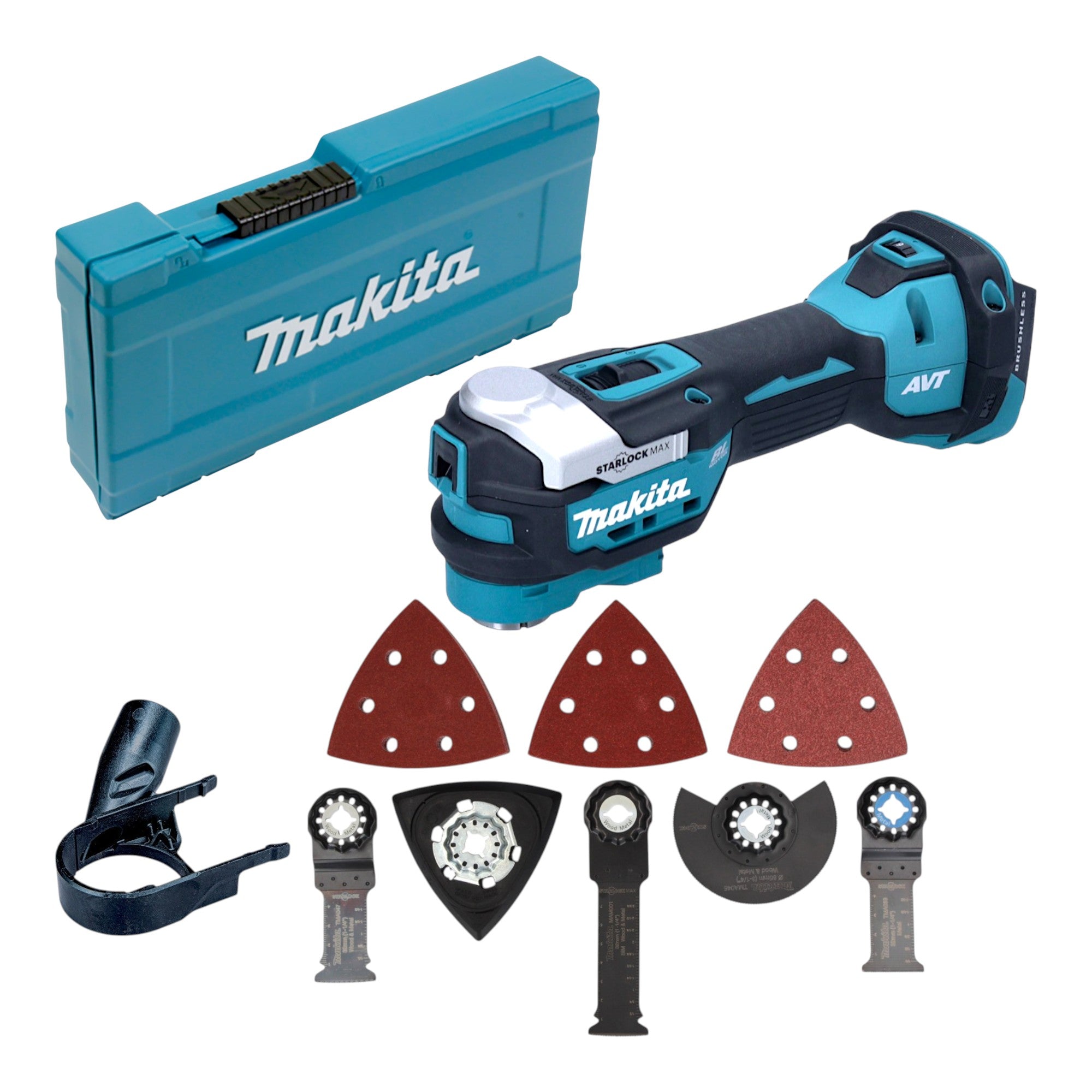 Makita DTM 52 Z Akku Multifunktionswerkzeug 18 V Starlock Max Brushless 36 tlg Zubehoerset ohne Akku ohne Ladegeraet 0 - toolbrothers