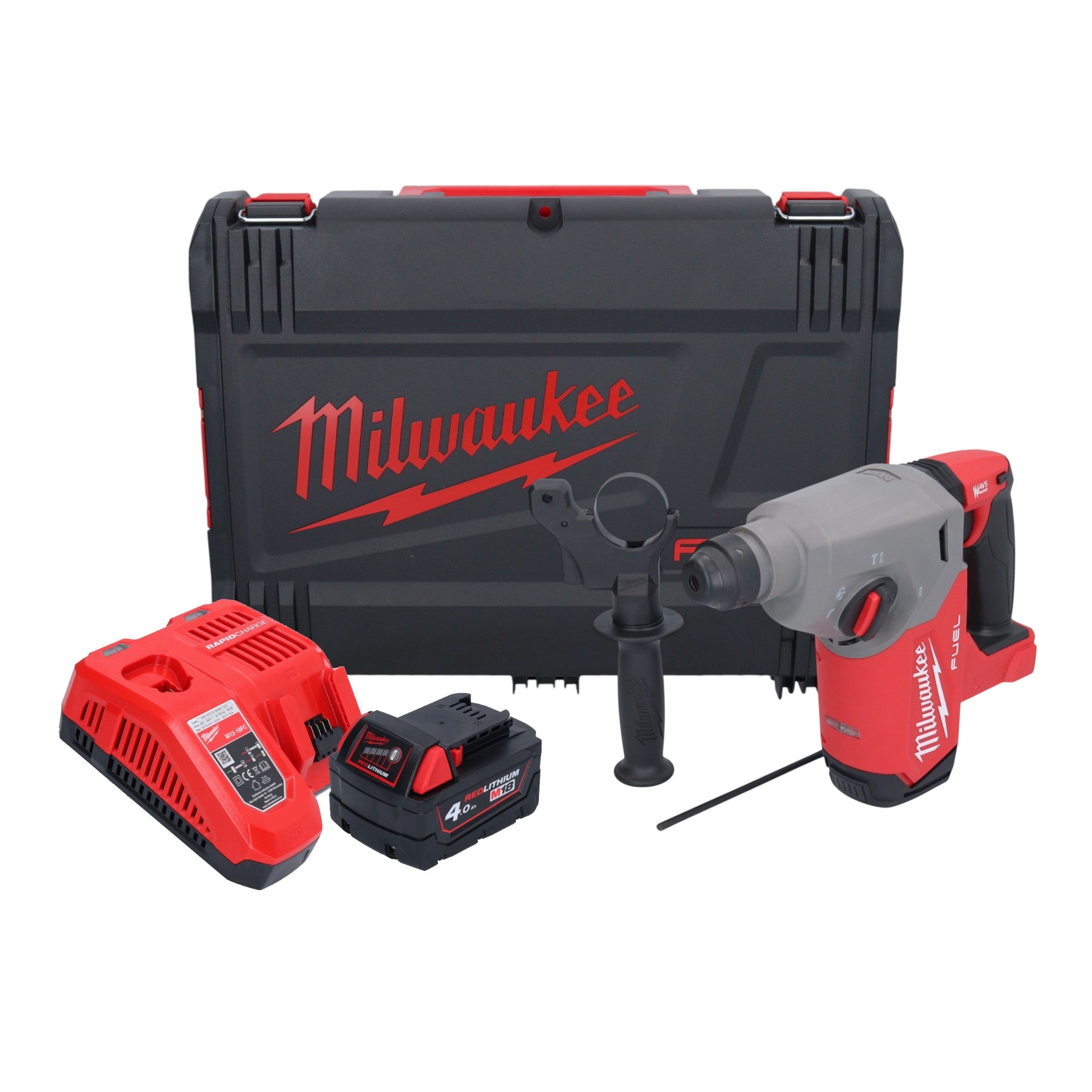 Milwaukee M18 FH 401X Akku Bohrhammer 18 V 2 5 J SDS plus Brushless 1x Akku 4 0 Ah Ladegeraet HD Box 0 - toolbrothers