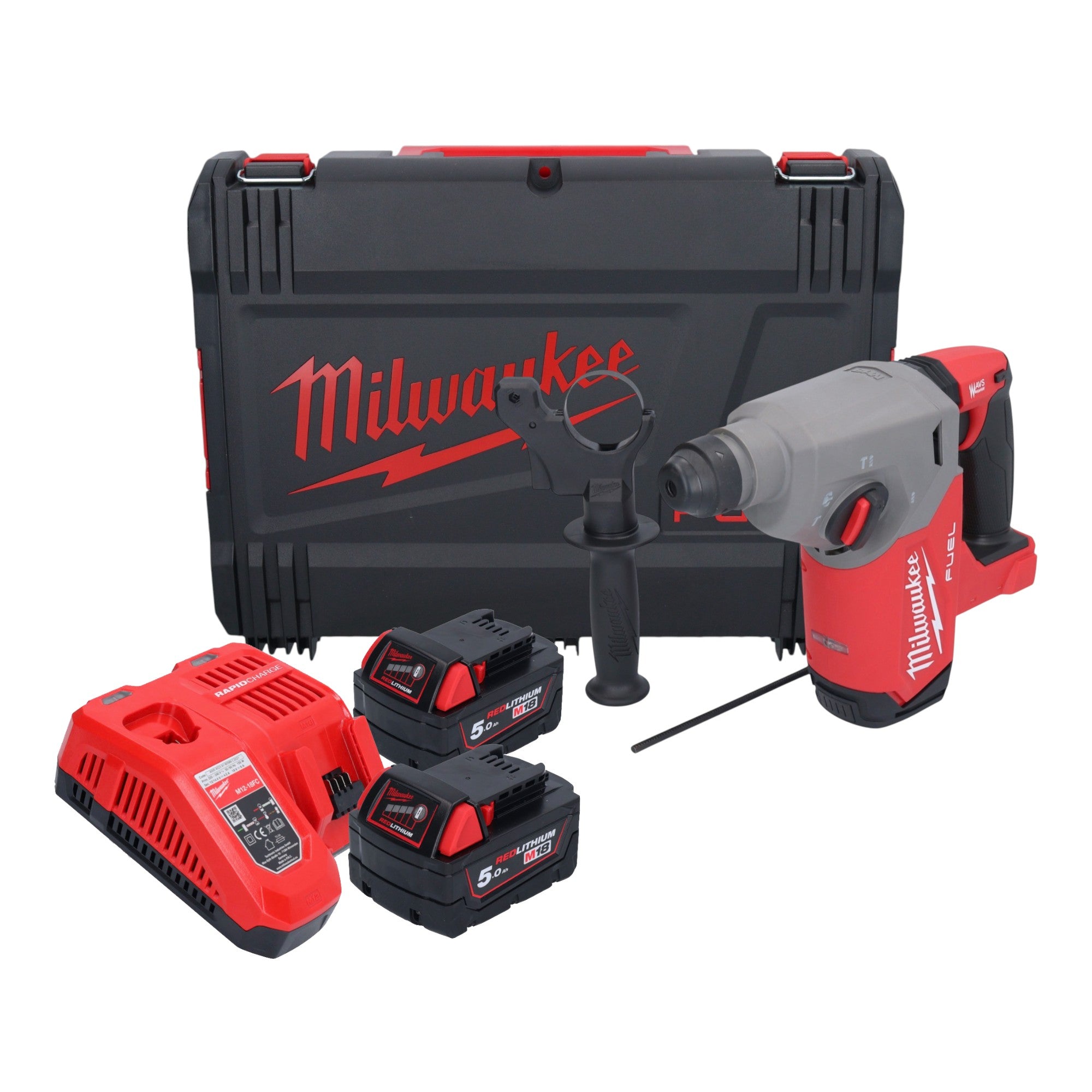 Milwaukee M18 FH 502X Akku Bohrhammer 18 V 2 5 J SDS plus Brushless 2x Akku 5 0 Ah Ladegeraet HD Box 0 - toolbrothers