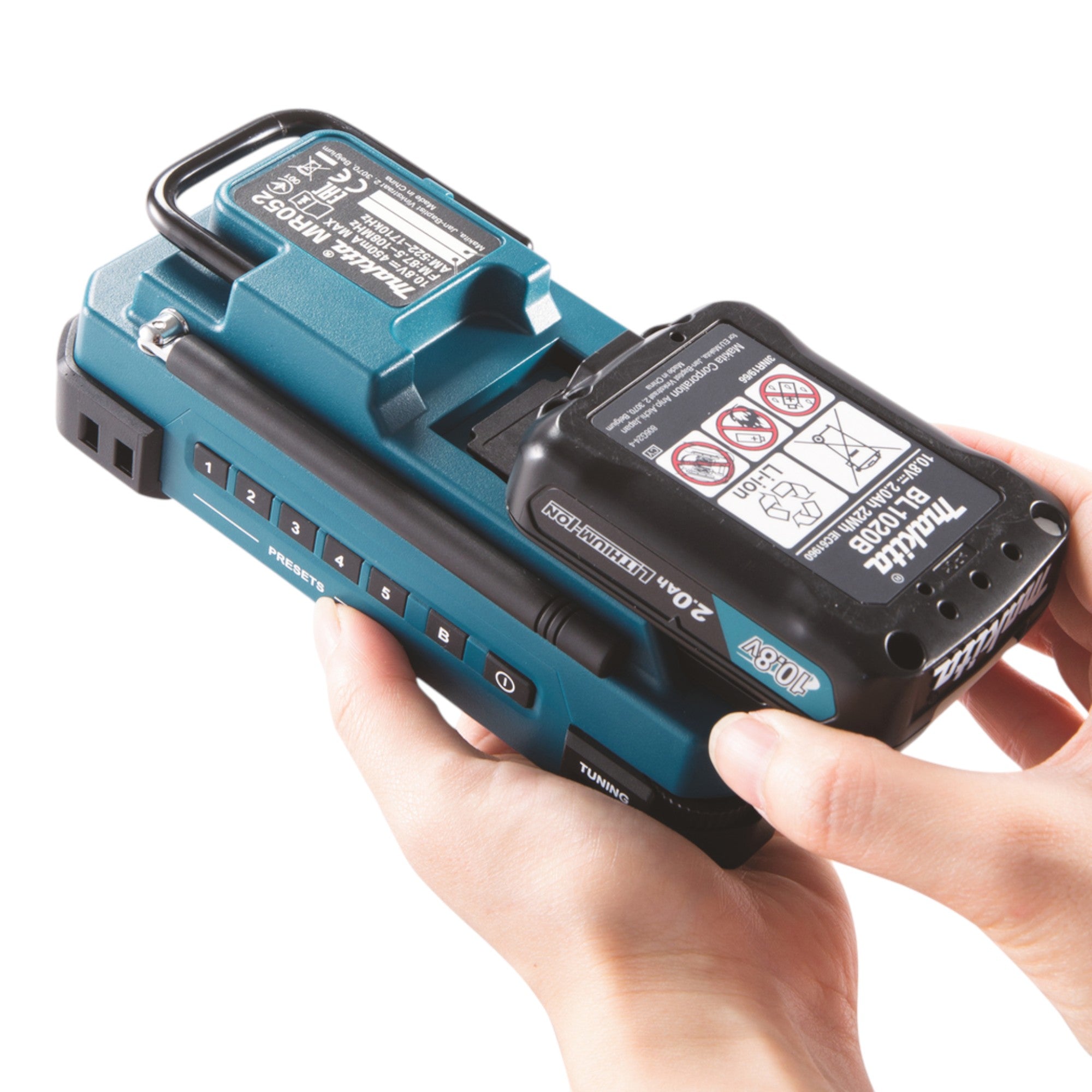 Makita DEBMR 052 Akku Radio 12 V max FM AM AUX Solo ohne Akku ohne Ladegeraet 3 - toolbrothers
