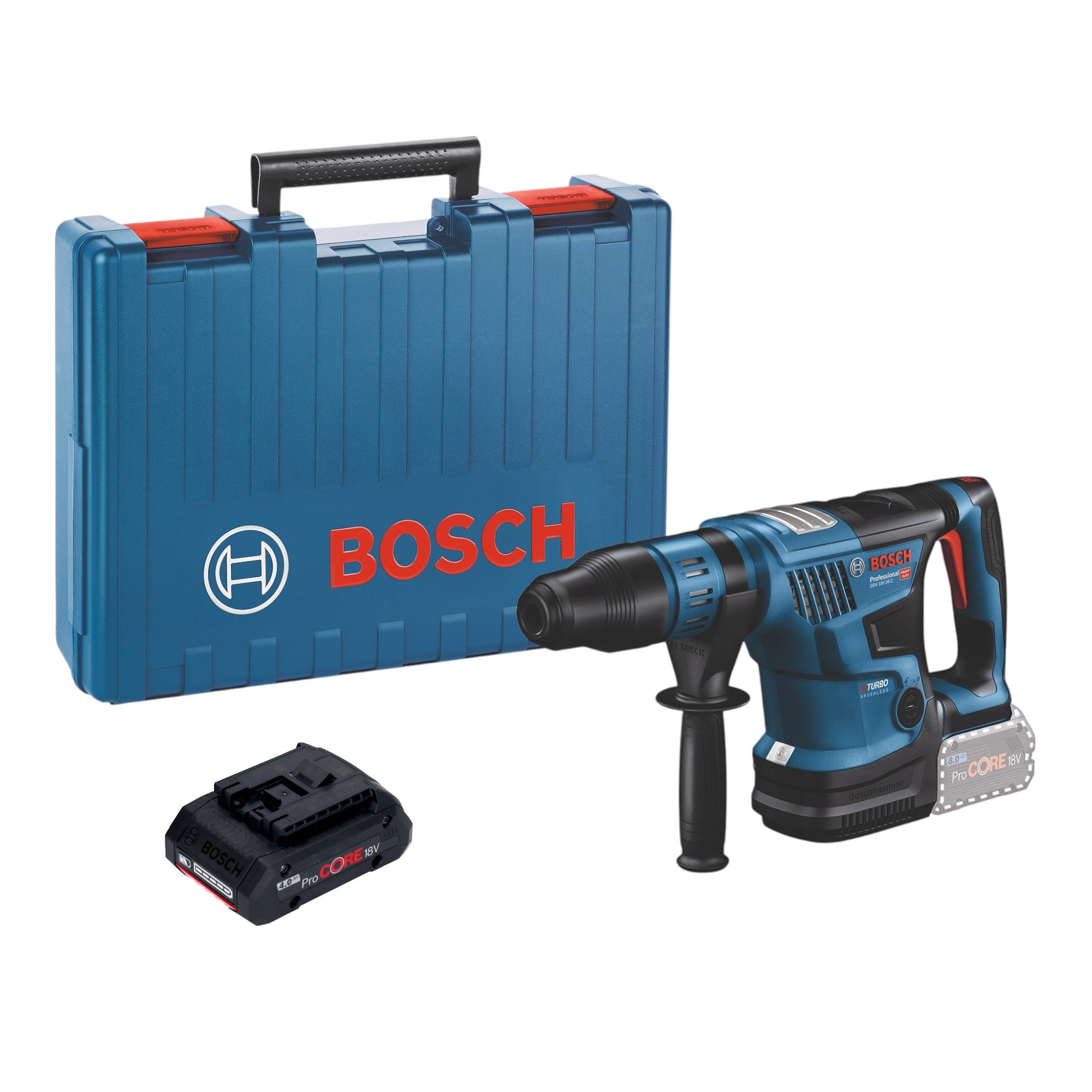 Bosch GBH 18V 36 C Professional Akku Bohrhammer 18 V 7 J SDS max Brushless 1x ProCORE Akku 4 0 Ah Koffer ohne Ladegeraet 0 - toolbrothers