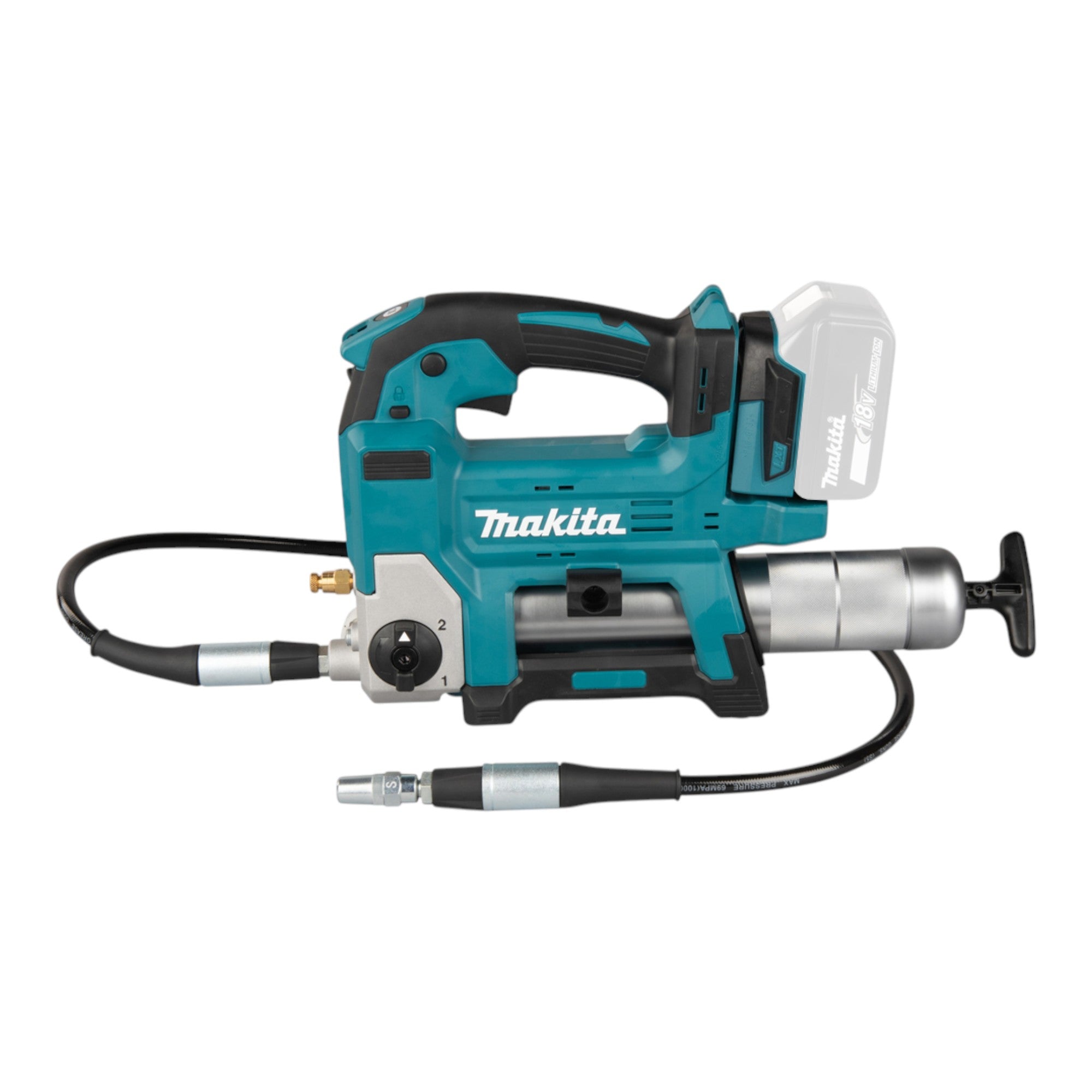 Makita DGP 180 Z Akku Fettpresse 18 V 690 bar 1x Akku 9 0 Ah Ladegeraet 1 - toolbrothers