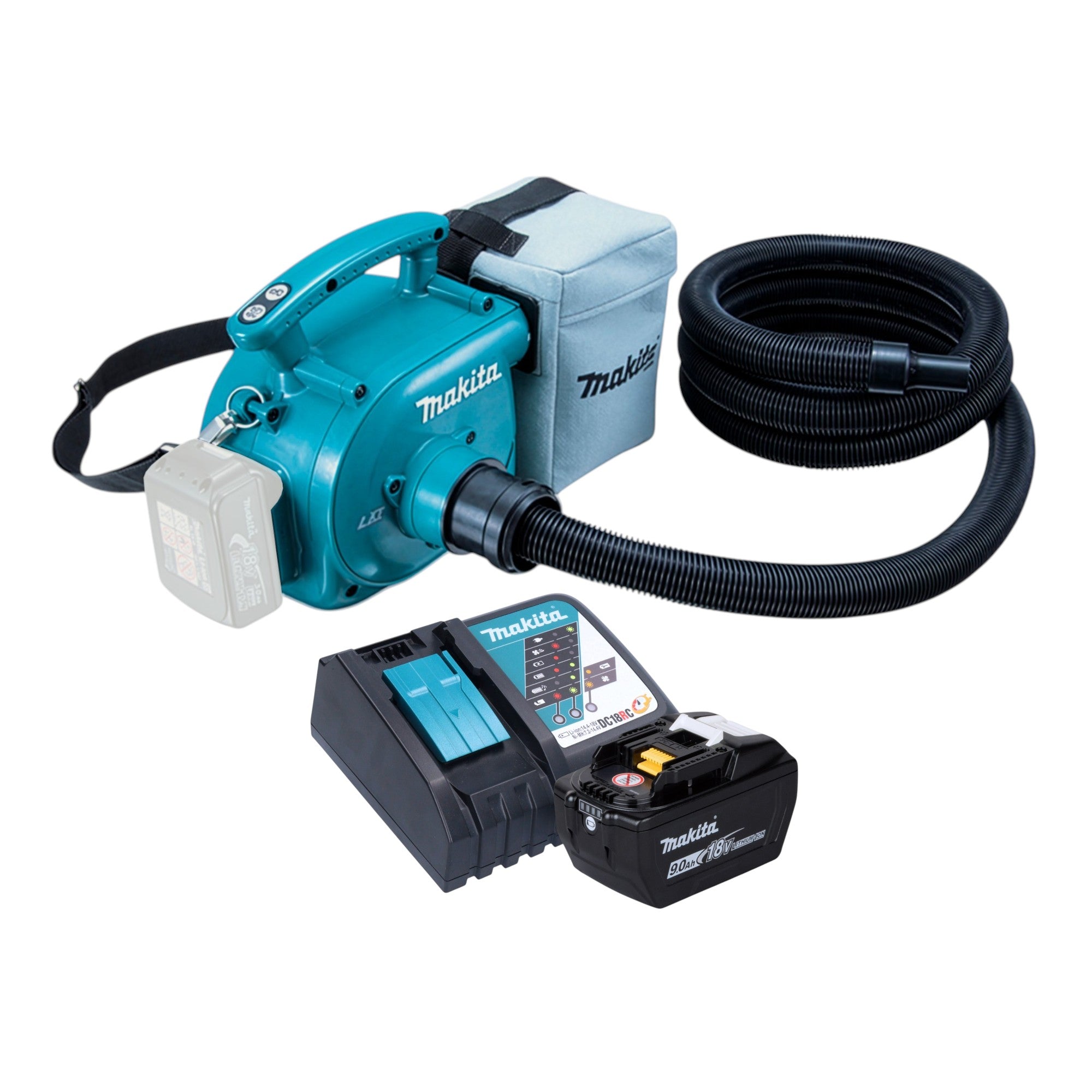 Makita DVC 350 Z Akku Staubsauger 18 V 1x Akku 9 0 Ah Ladegeraet 0 - toolbrothers