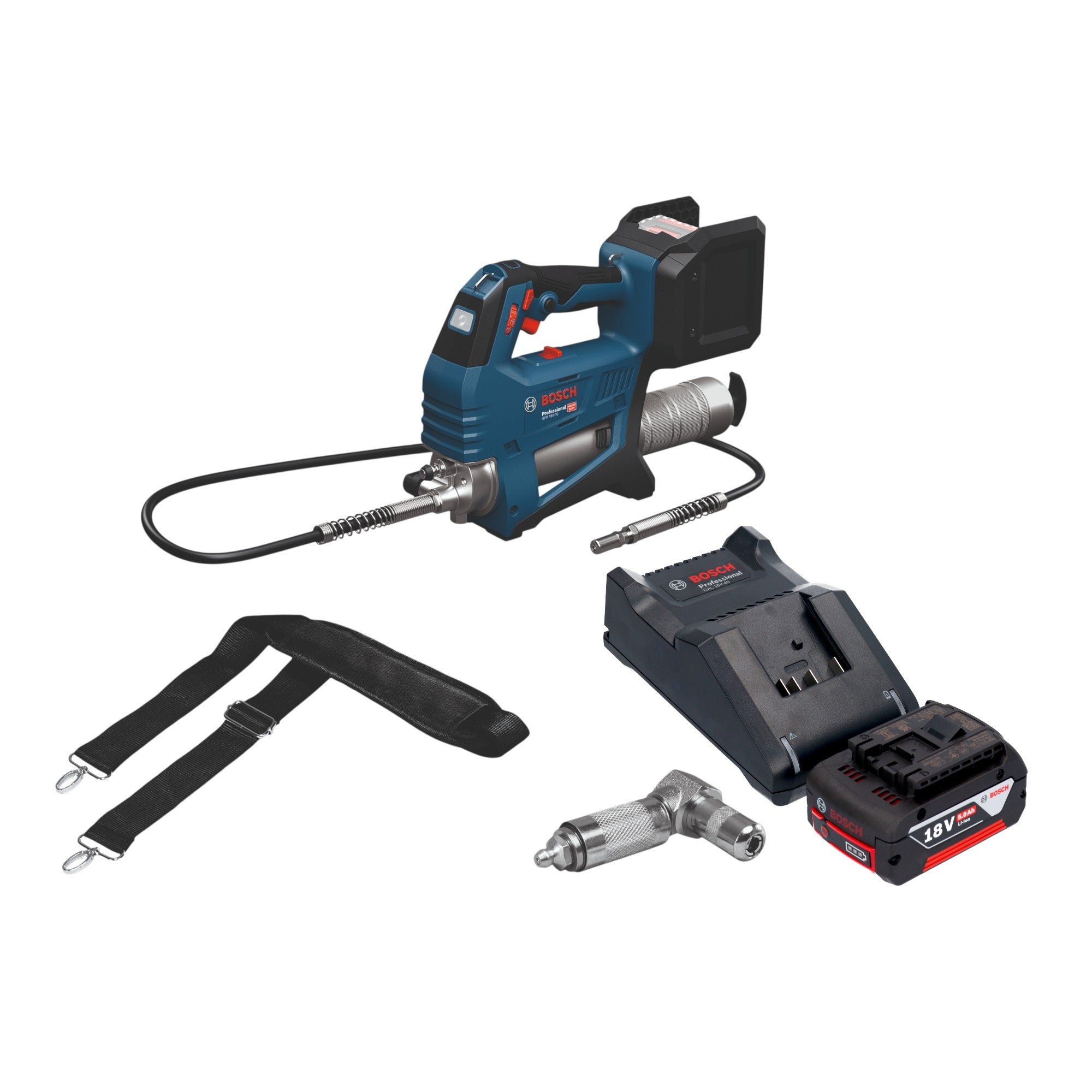 Bosch GFP 18V 10 Akku Fettpresse 18 V 10000 psi 1x Akku 5 0 Ah Ladegeraet 0 - toolbrothers