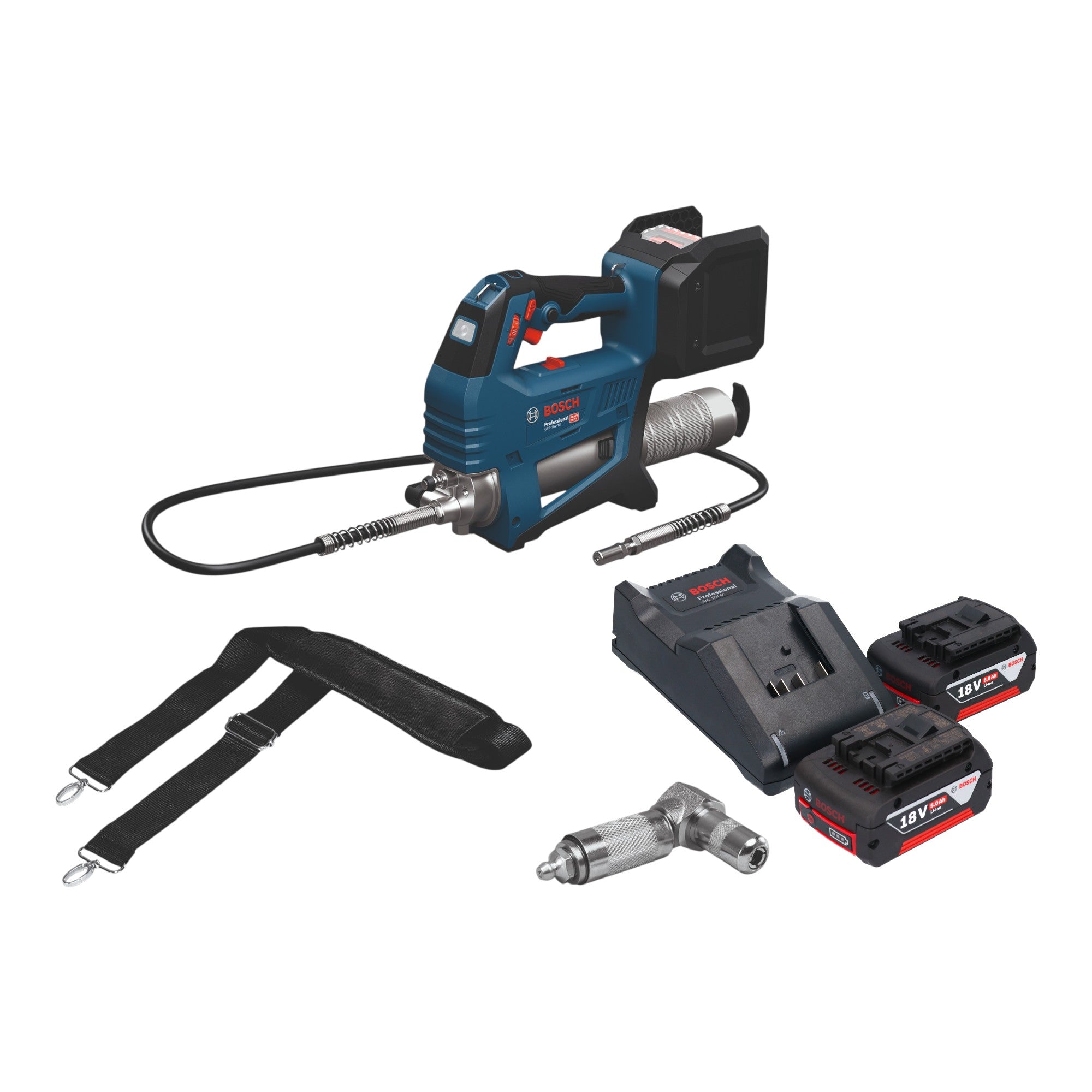 Bosch GFP 18V 10 Akku Fettpresse 18 V 10000 psi 2x Akku 5 0 Ah Ladegeraet 0 - toolbrothers