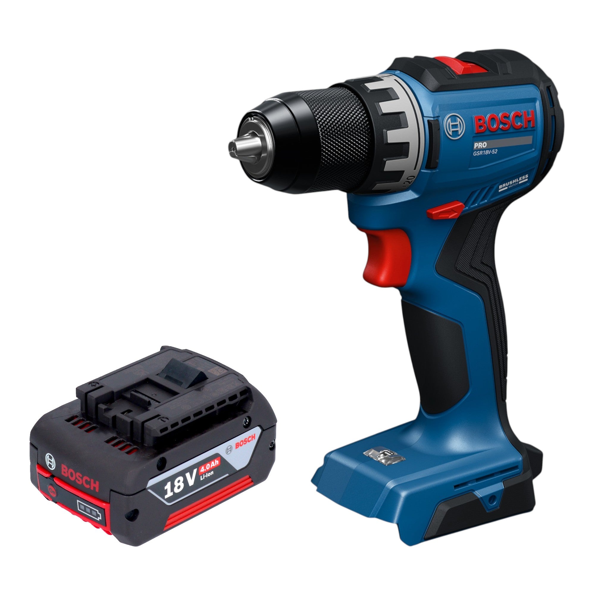 Bosch GSR 18V 52 Professional Akku Bohrschrauber 18 V 70 Nm Brushless 1x Akku 4 0 Ah ohne Ladegeraet 0 - toolbrothers