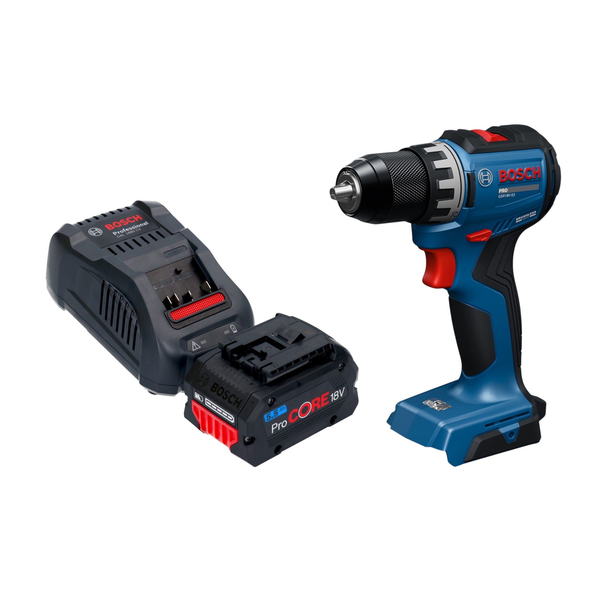 Bosch GSR 18V 52 Professional Akku Bohrschrauber 18 V 70 Nm Brushless 1x ProCORE Akku 5 5 Ah Ladegeraet 0 - toolbrothers