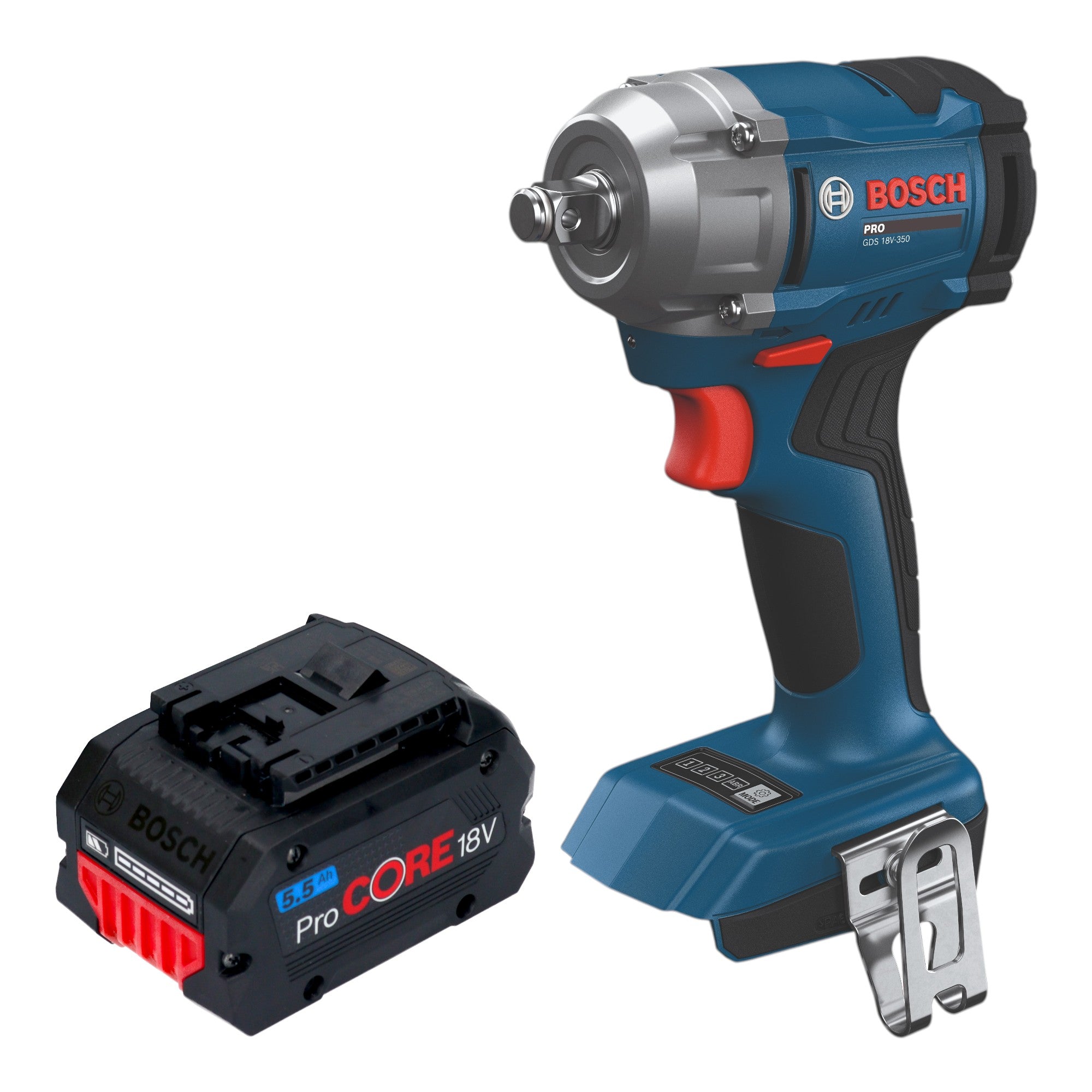 Bosch GDS 18V 350 Professional Akku Drehschlagschrauber 18 V 350 Nm 1 2 Brushless 1x ProCORE Akku 5 5 Ah ohne Ladegeraet 0 - toolbrothers