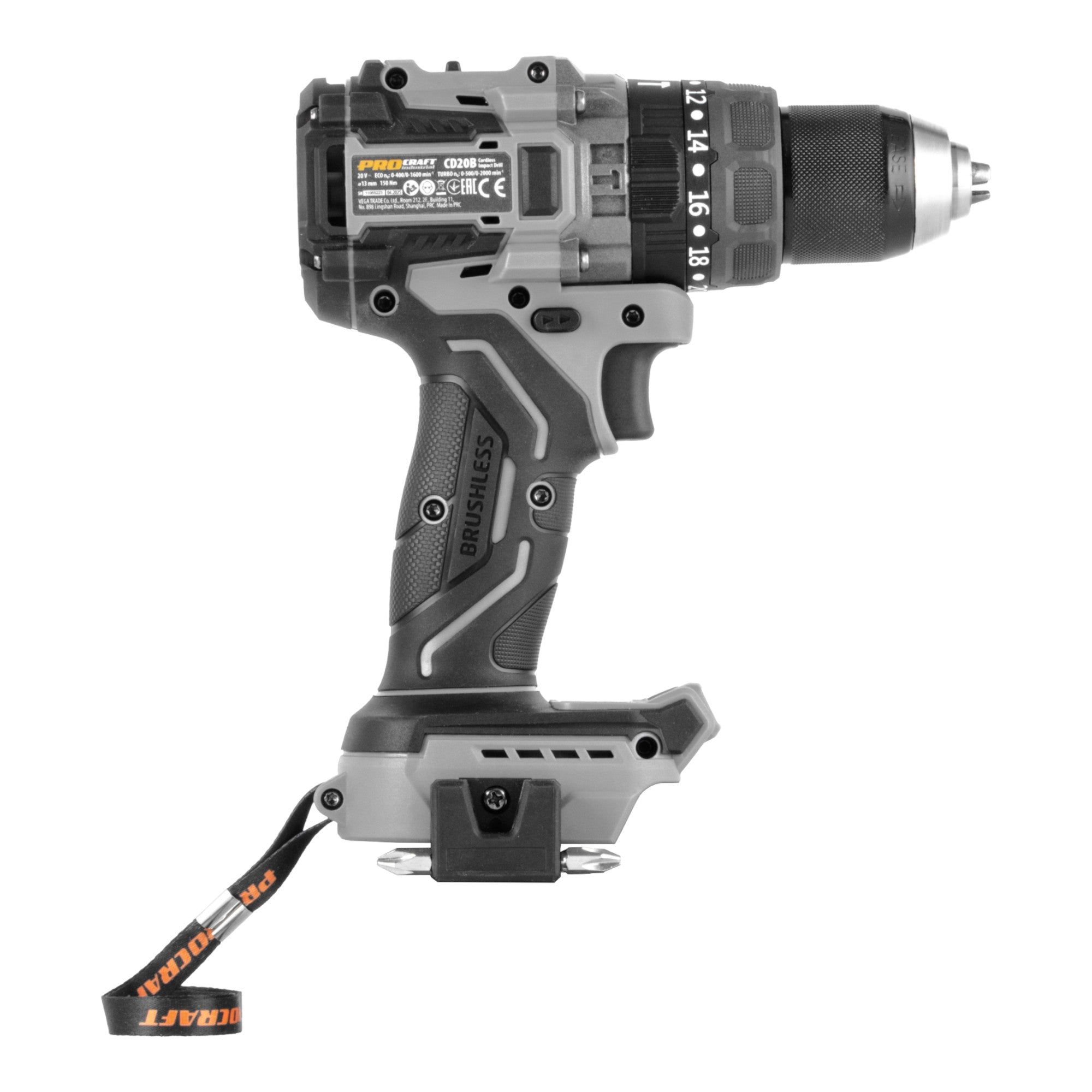 Procraft Industrial CD20B BB Akku Schlagbohrschrauber 20 V 150 Nm Brushless 2x Akku 4 0 Ah Ladegeraet 3 - toolbrothers