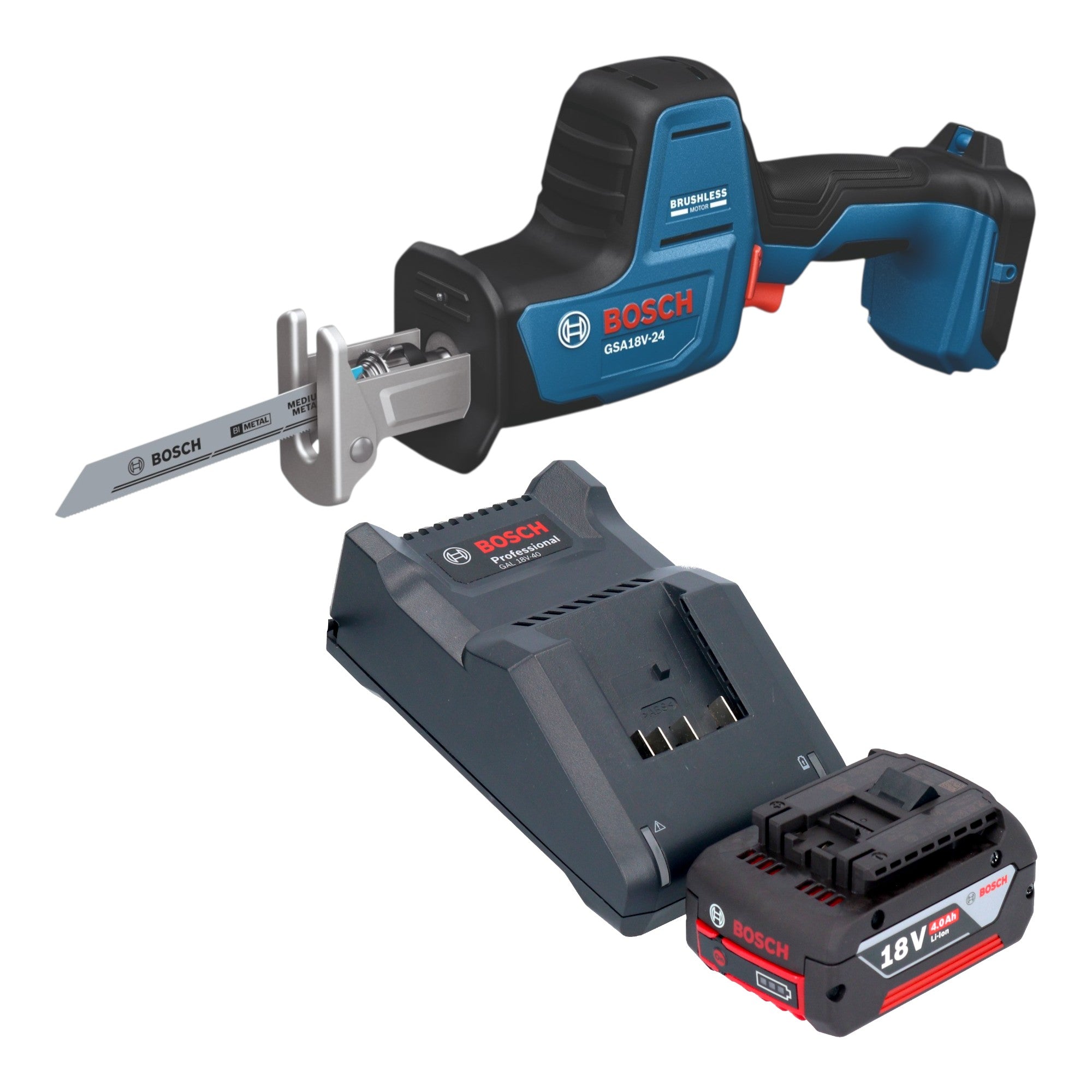 Bosch GSA 18V 24 Professional Akku Saebelsaege 18 V 230 mm Brushless 1x Akku 4 0 Ah Ladegeraet 0 - toolbrothers