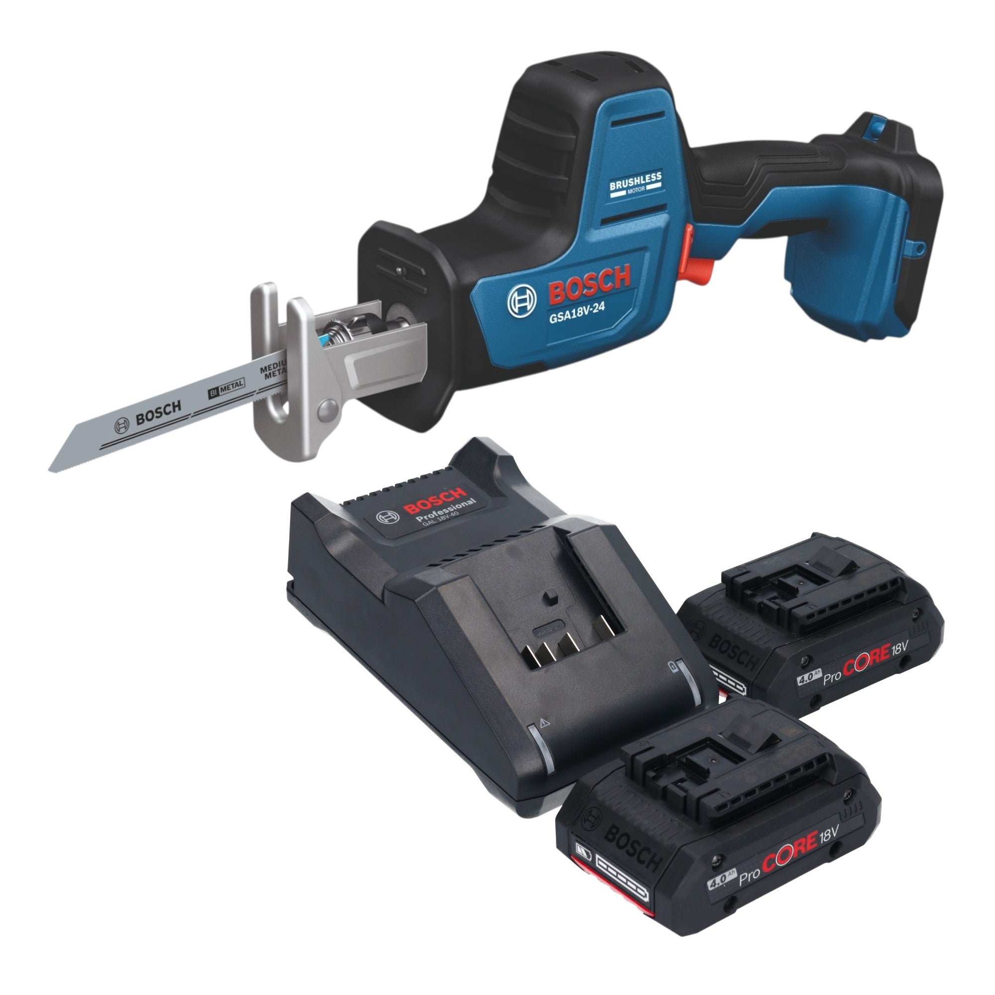 Bosch GSA 18V 24 Professional Akku Saebelsaege 18 V 230 mm Brushless 2x ProCORE Akku 4 0 Ah Ladegeraet 0 - toolbrothers