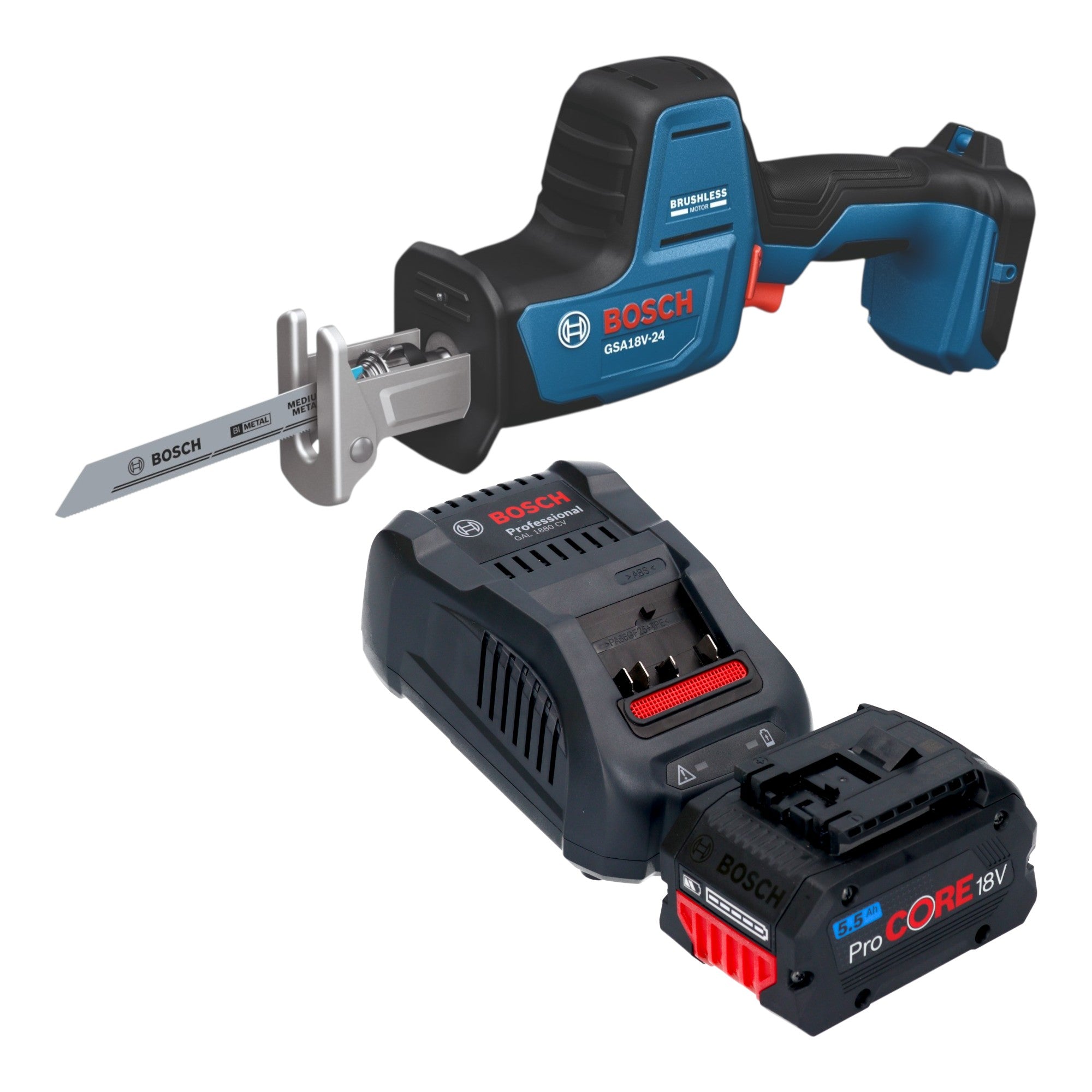 Bosch GSA 18V 24 Professional Akku Saebelsaege 18 V 230 mm Brushless 1x ProCORE Akku 5 5 Ah Ladegeraet 0 - toolbrothers