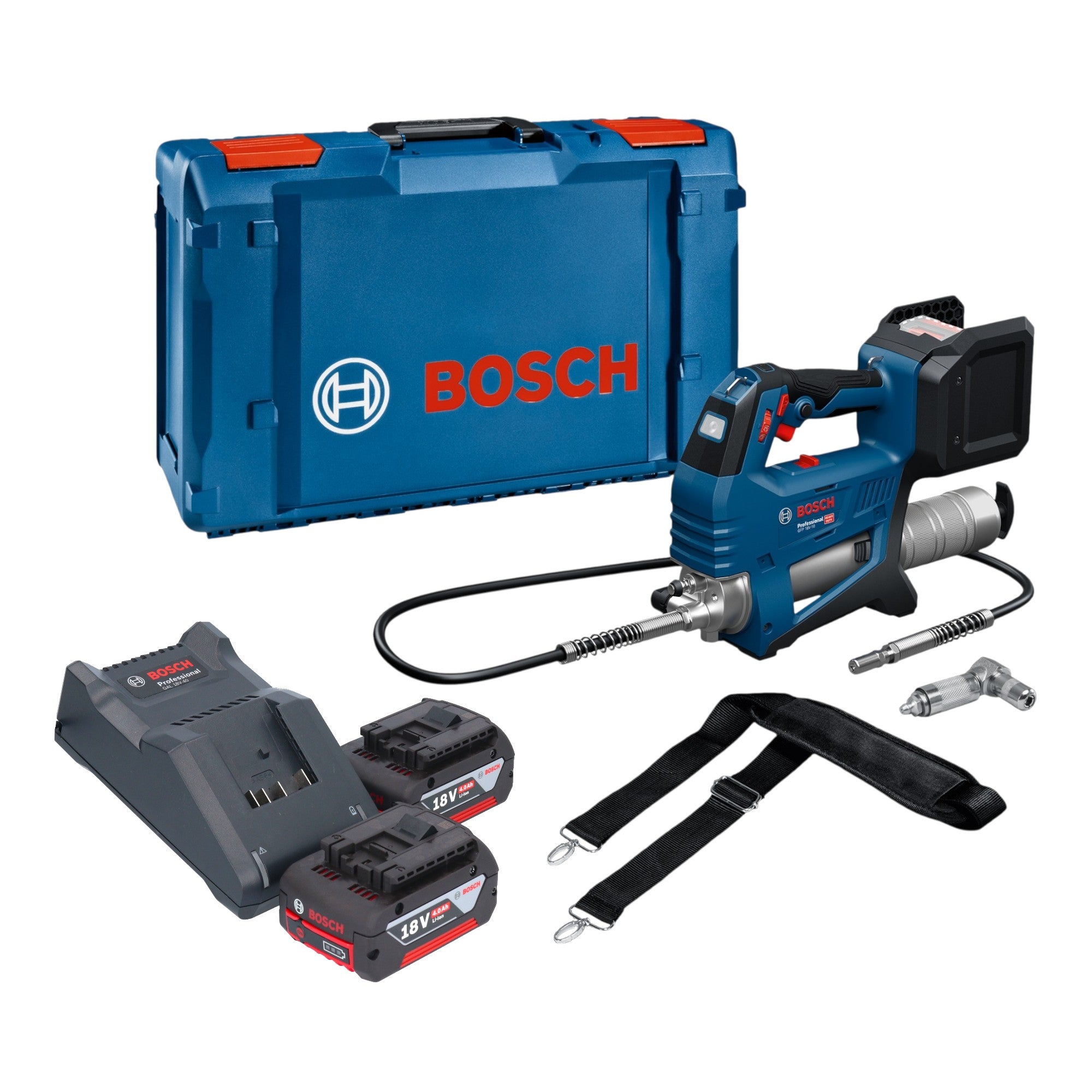 Bosch GFP 18V 10 Akku Fettpresse 18 V 10000 psi 2x Akku 4 0 Ah Ladegeraet XL Boxx 0 - toolbrothers