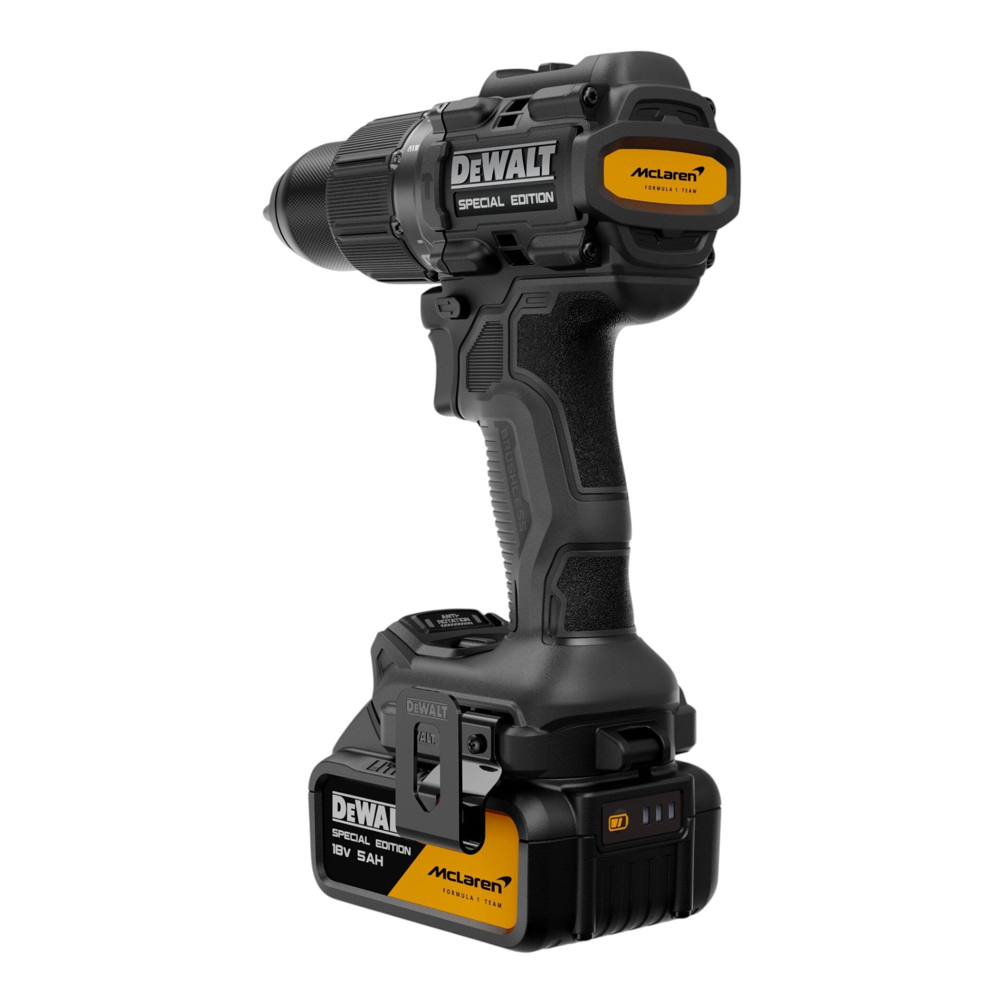 DeWalt DCD 86M P1T Akku Schlagbohrschrauber 18 V 90 Nm Brushless McLaren F1 Edition 1x Akku 5 0 Ah Ladegeraet TSTAK 4 - toolbrothers