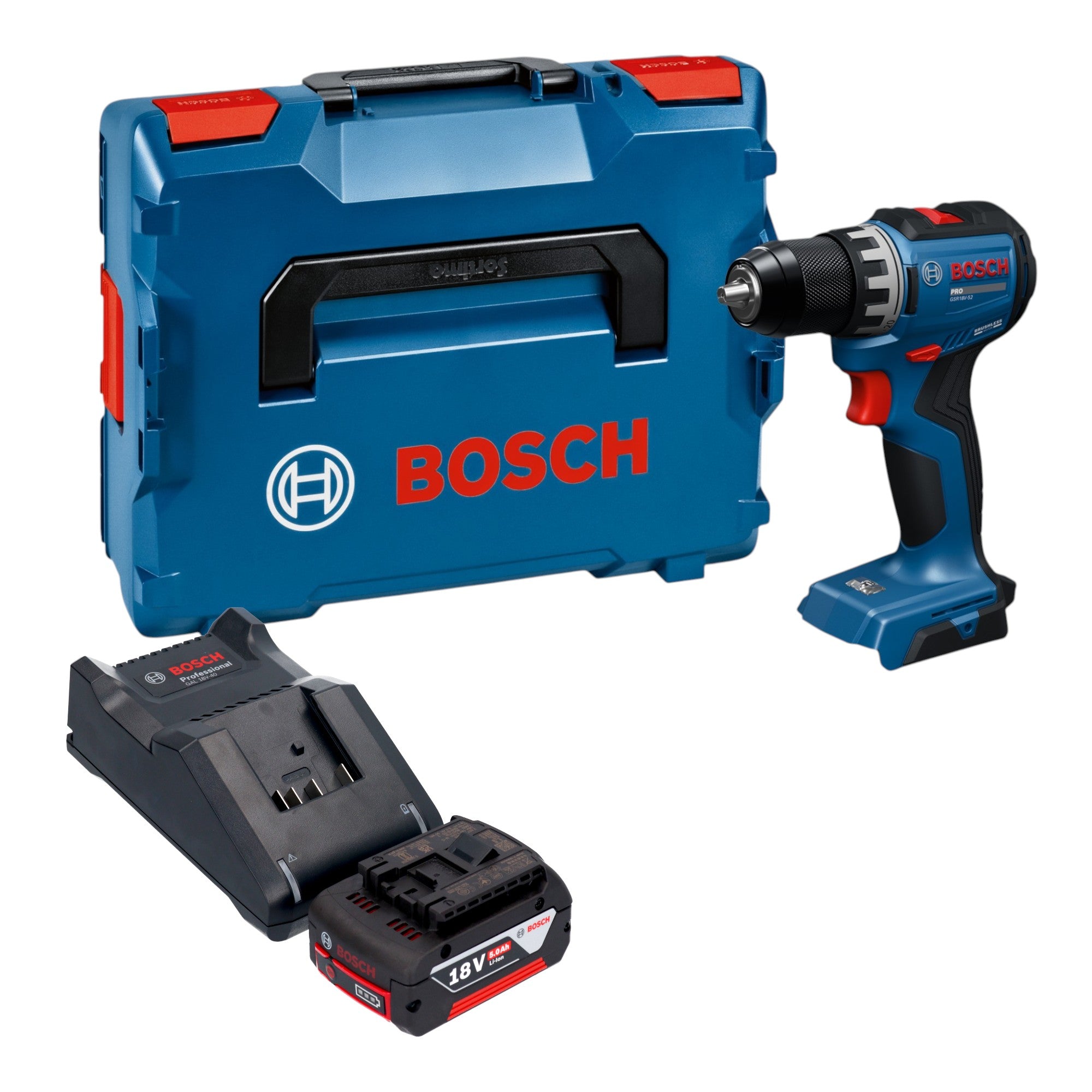 Bosch GSR 18V 52 Professional Akku Bohrschrauber 18 V 70 Nm Brushless 1x Akku 5 0 Ah Ladegeraet L Boxx 0 - toolbrothers