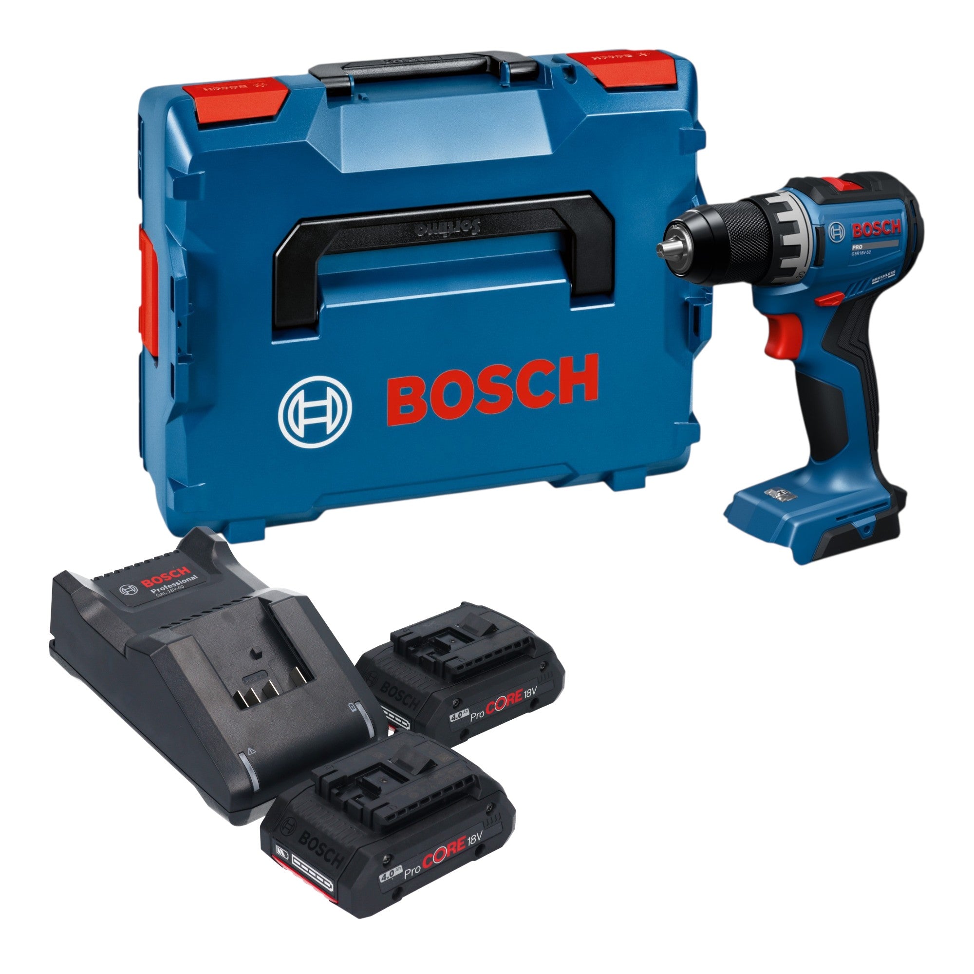 Bosch GSR 18V 52 Professional Akku Bohrschrauber 18 V 70 Nm Brushless 2x ProCORE Akku 4 0 Ah Ladegeraet L Boxx 0 - toolbrothers