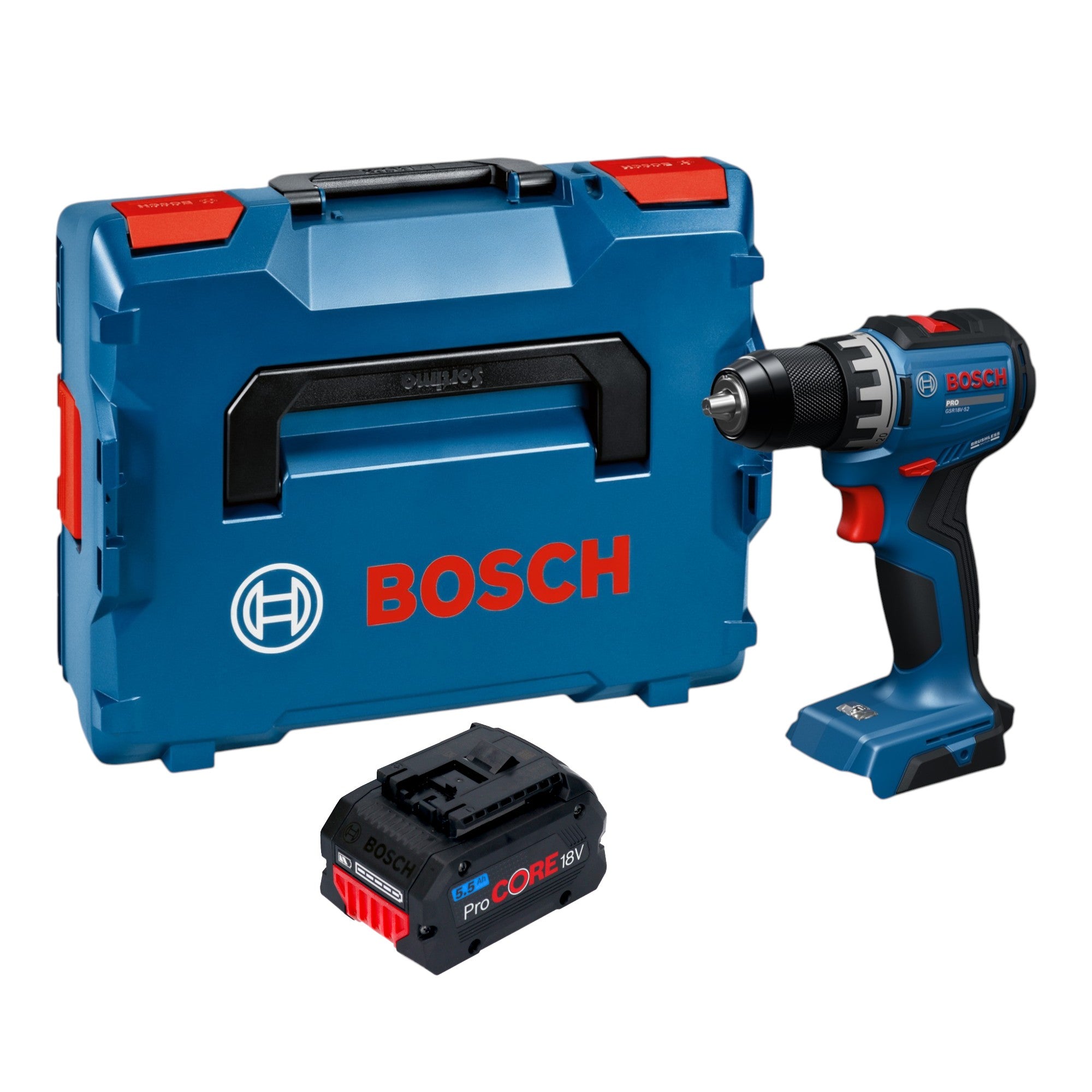 Bosch GSR 18V 52 Professional Akku Bohrschrauber 18 V 70 Nm Brushless 1x ProCORE Akku 5 5 Ah L Boxx ohne Ladegeraet 0 - toolbrothers