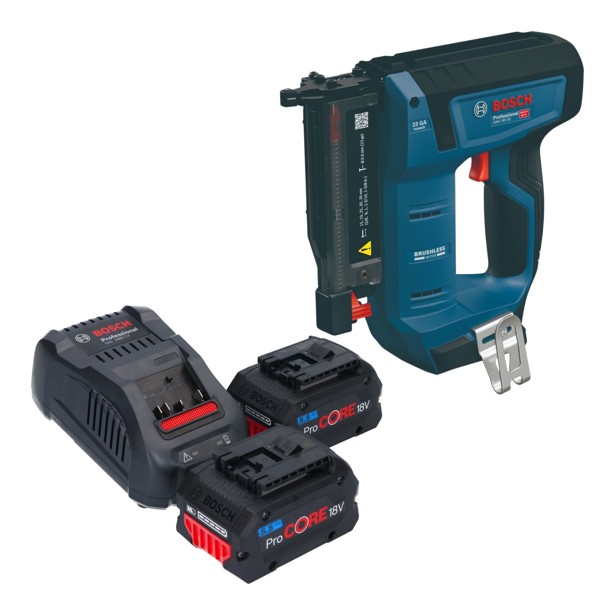 Bosch GNH 18V 35 Akku Holznagler 18 V 0 6 x 15 35 mm Brushless 2x ProCORE Akku 5 5 Ah Ladegeraet 0 - toolbrothers