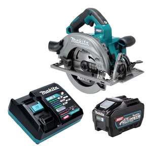 Sierra circular a batería Makita HS 003 GT101, 40 V máx., 190 mm, sin escobillas + 1 batería de 5,0 Ah + cargador