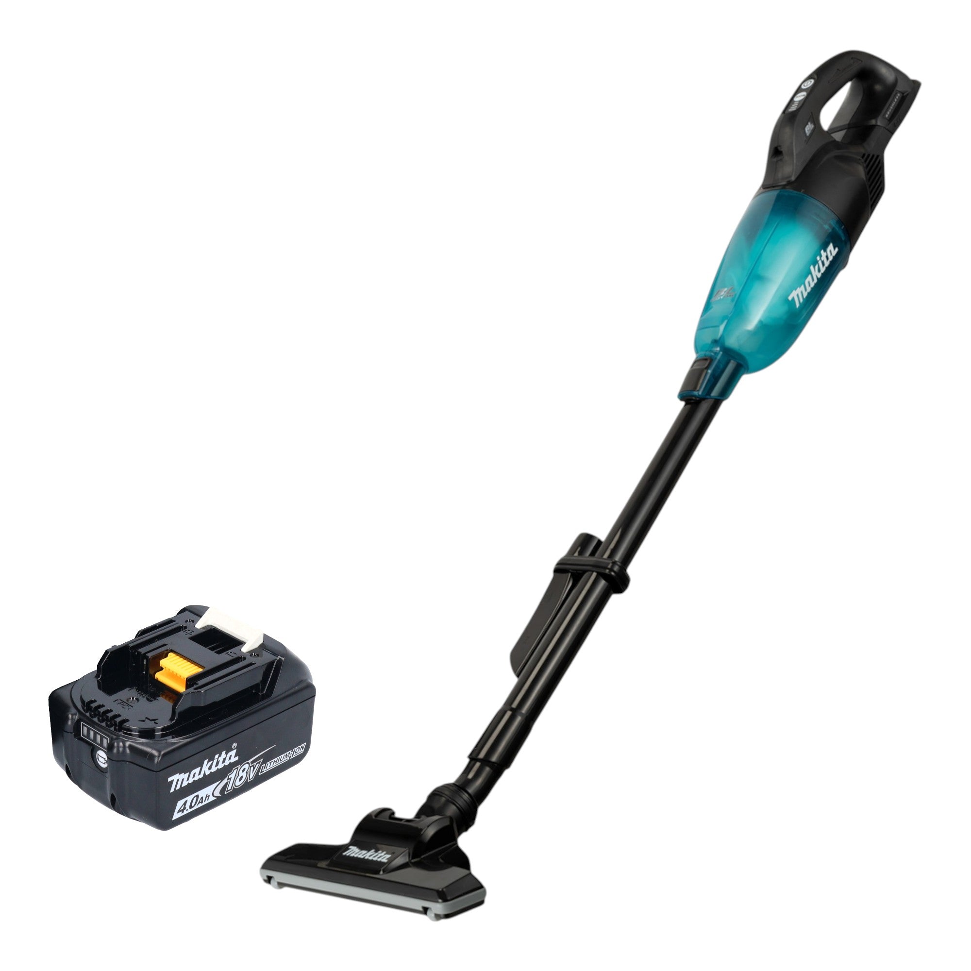 Makita DCL 284 FMB Akku Staubsauger 18 V 0 73 l Schwarz Brushless 1x Akku 4 0 Ah ohne Ladegeraet 0 - toolbrothers