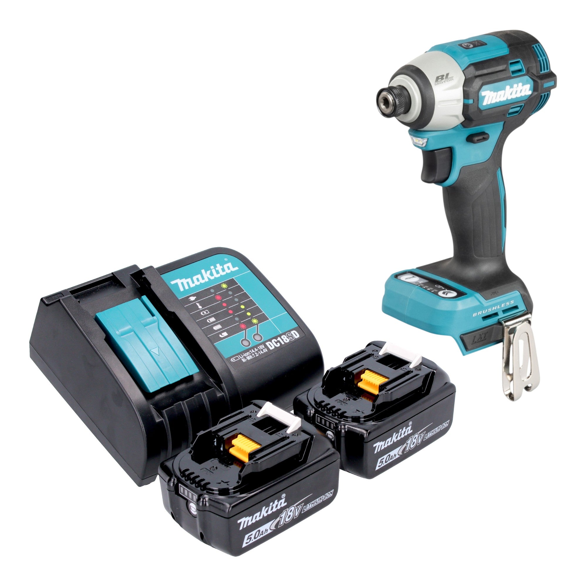 Makita DTD 201 ST Akku Schlagschrauber 18 V 210 Nm Brushless 2x Akku 5 0 Ah Ladegeraet 0 - toolbrothers