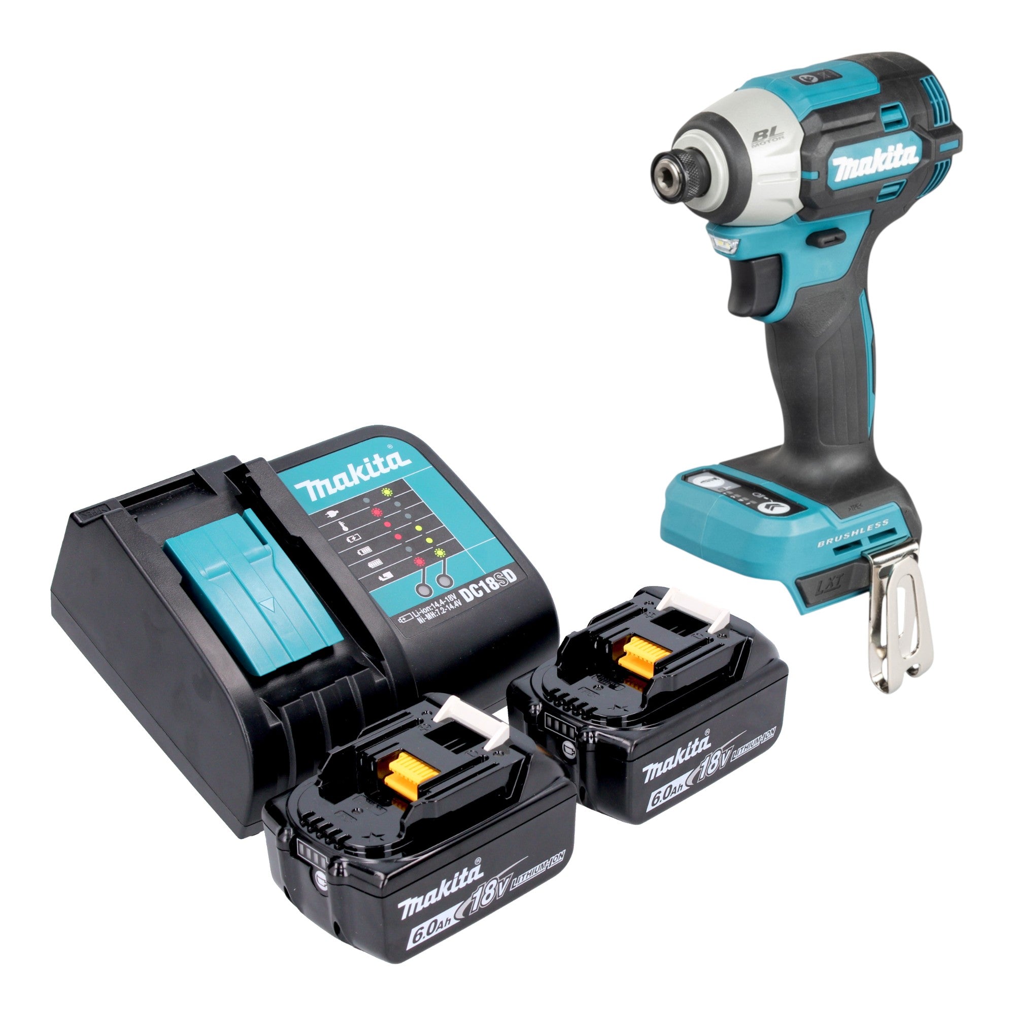 Makita DTD 201 SG Akku Schlagschrauber 18 V 210 Nm Brushless 2x Akku 6 0 Ah Ladegeraet 0 - toolbrothers