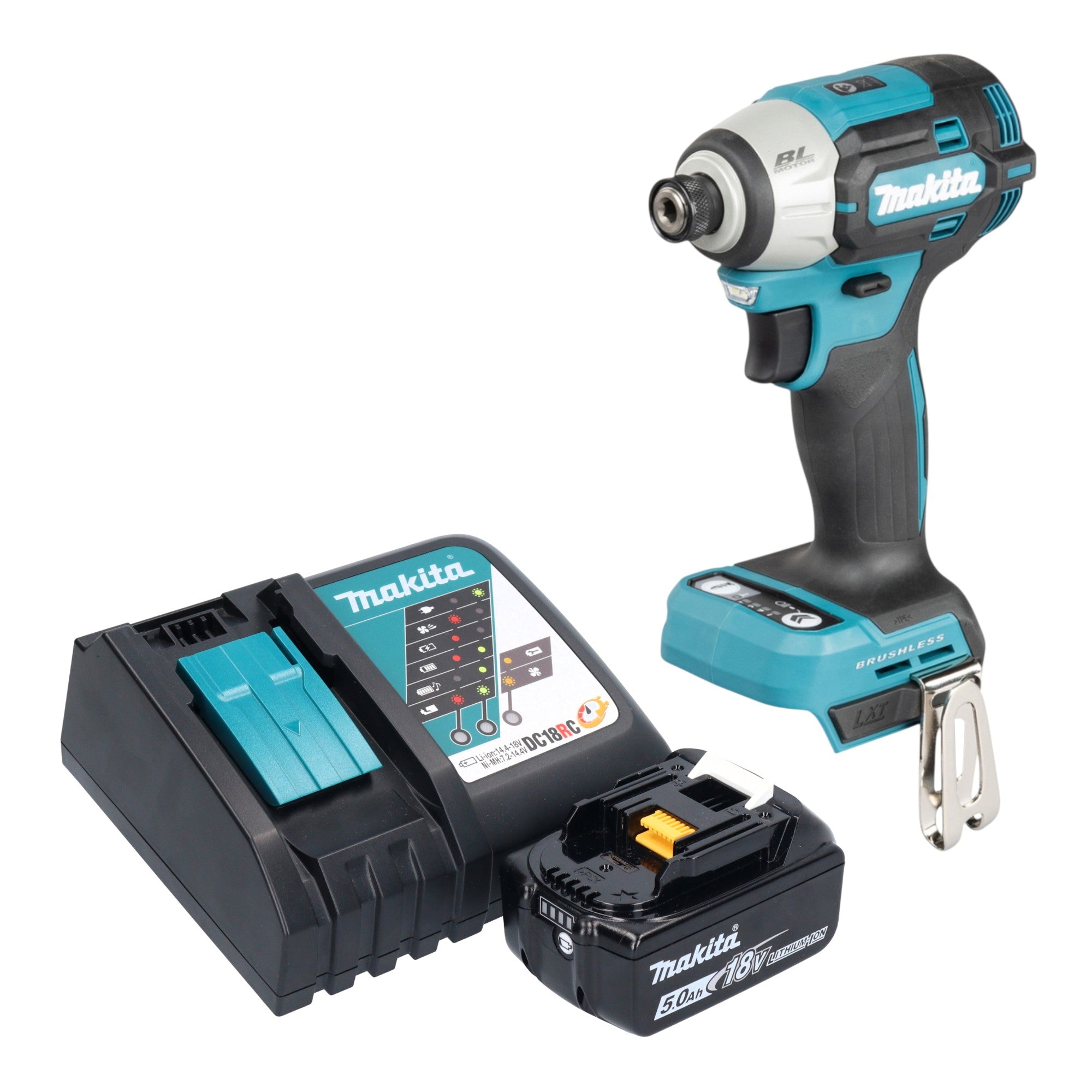 Makita DTD 201 RT1 Akku Schlagschrauber 18 V 210 Nm Brushless 1x Akku 5 0 Ah Ladegeraet 0 - toolbrothers