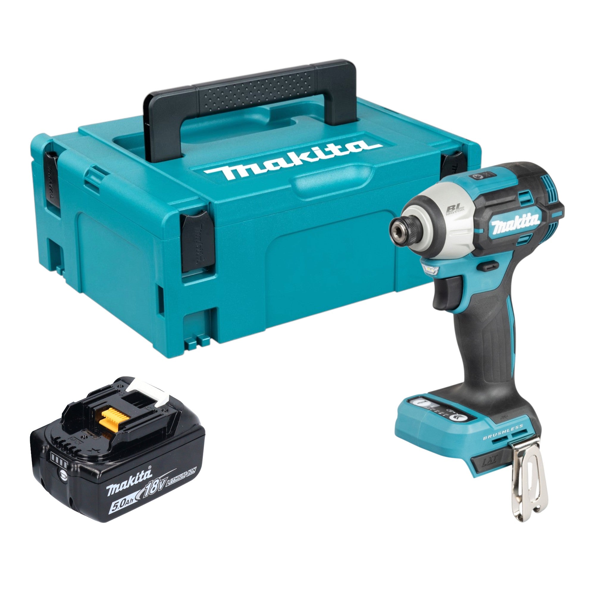 Makita DTD 201 T1J Akku Schlagschrauber 18 V 210 Nm Brushless 1x Akku 5 0 Ah Makpac ohne Ladegeraet 0 - toolbrothers