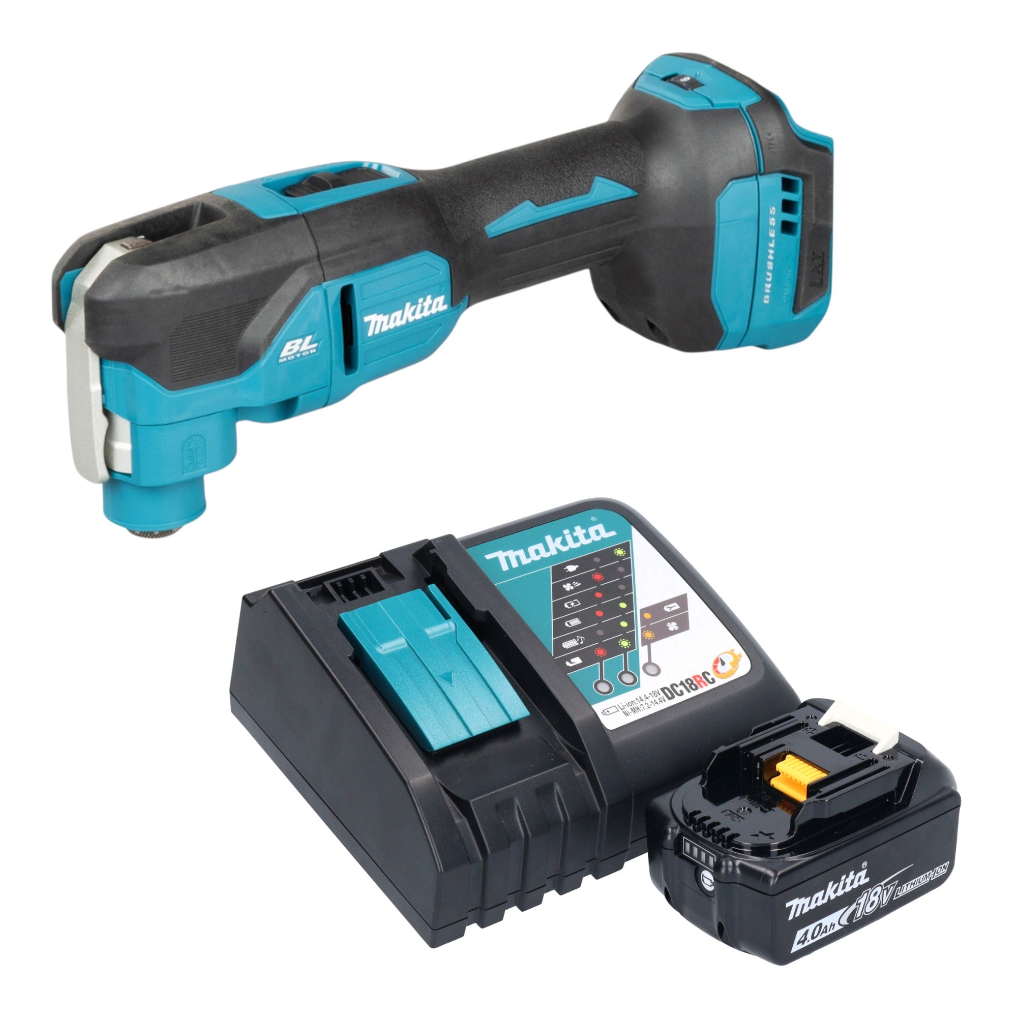 Makita DTM 53 RM1 Akku Multifunktionswerkzeug 18 V OIS Starlock Brushless 1x Akku 4 0 Ah Ladegeraet 0 - toolbrothers