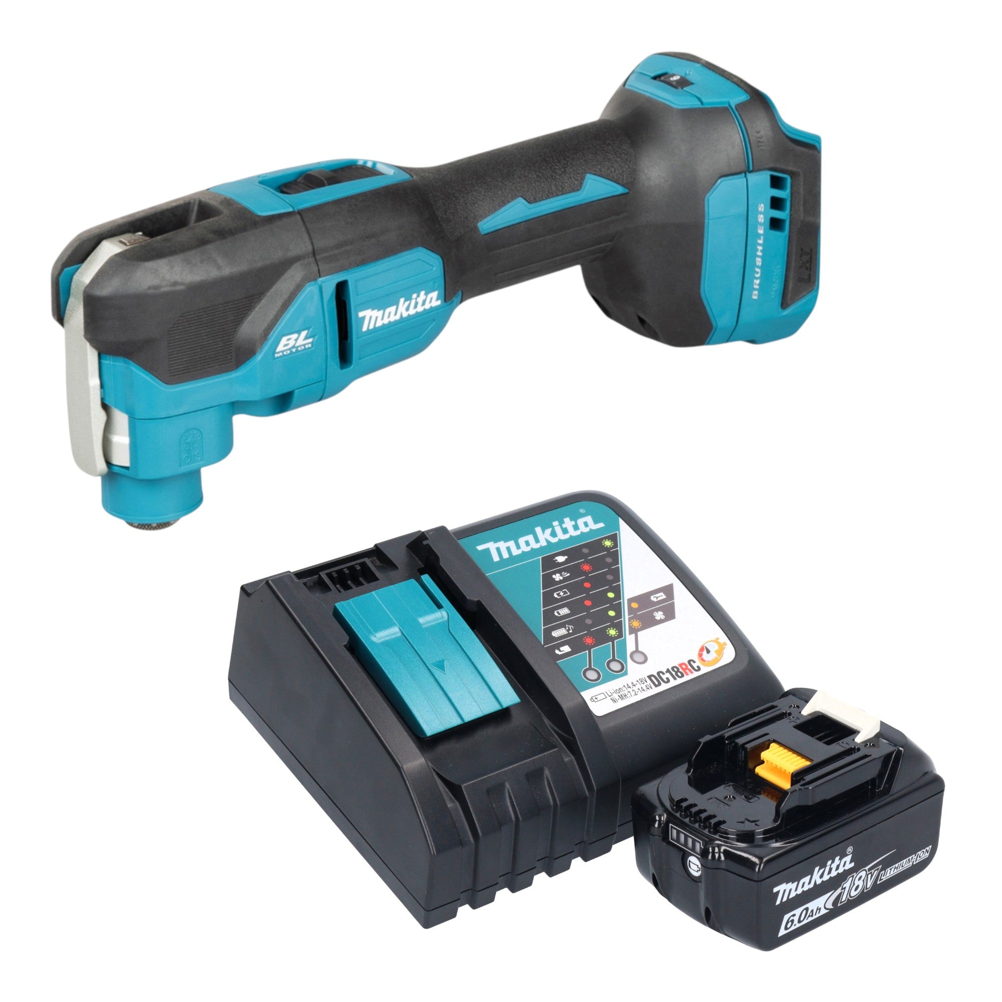 Makita DTM 53 RG1 Akku Multifunktionswerkzeug 18 V OIS Starlock Brushless 1x Akku 6 0 Ah Ladegeraet 0 - toolbrothers